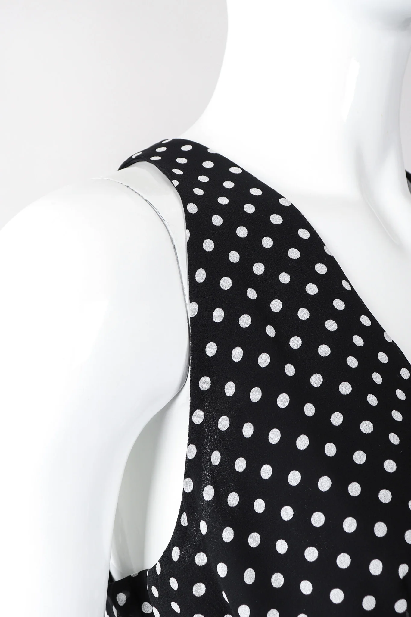 Chiffon Dot Feather Tie Top - Image 7