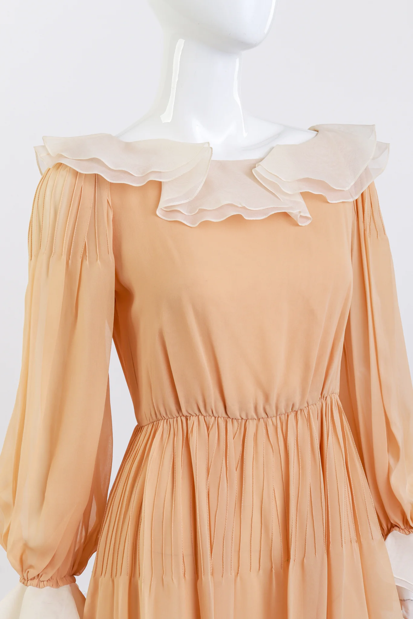 Chiffon Ruffle Peasant Dress - Image 3