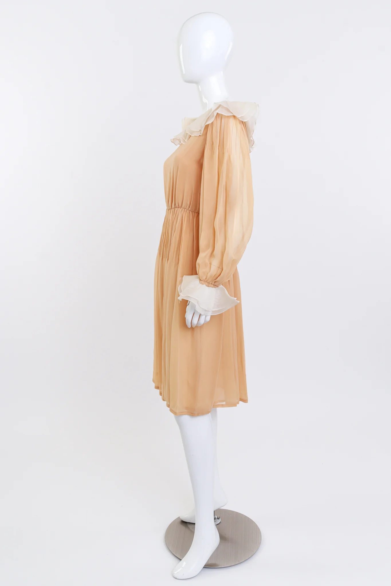 Chiffon Ruffle Peasant Dress - Image 5