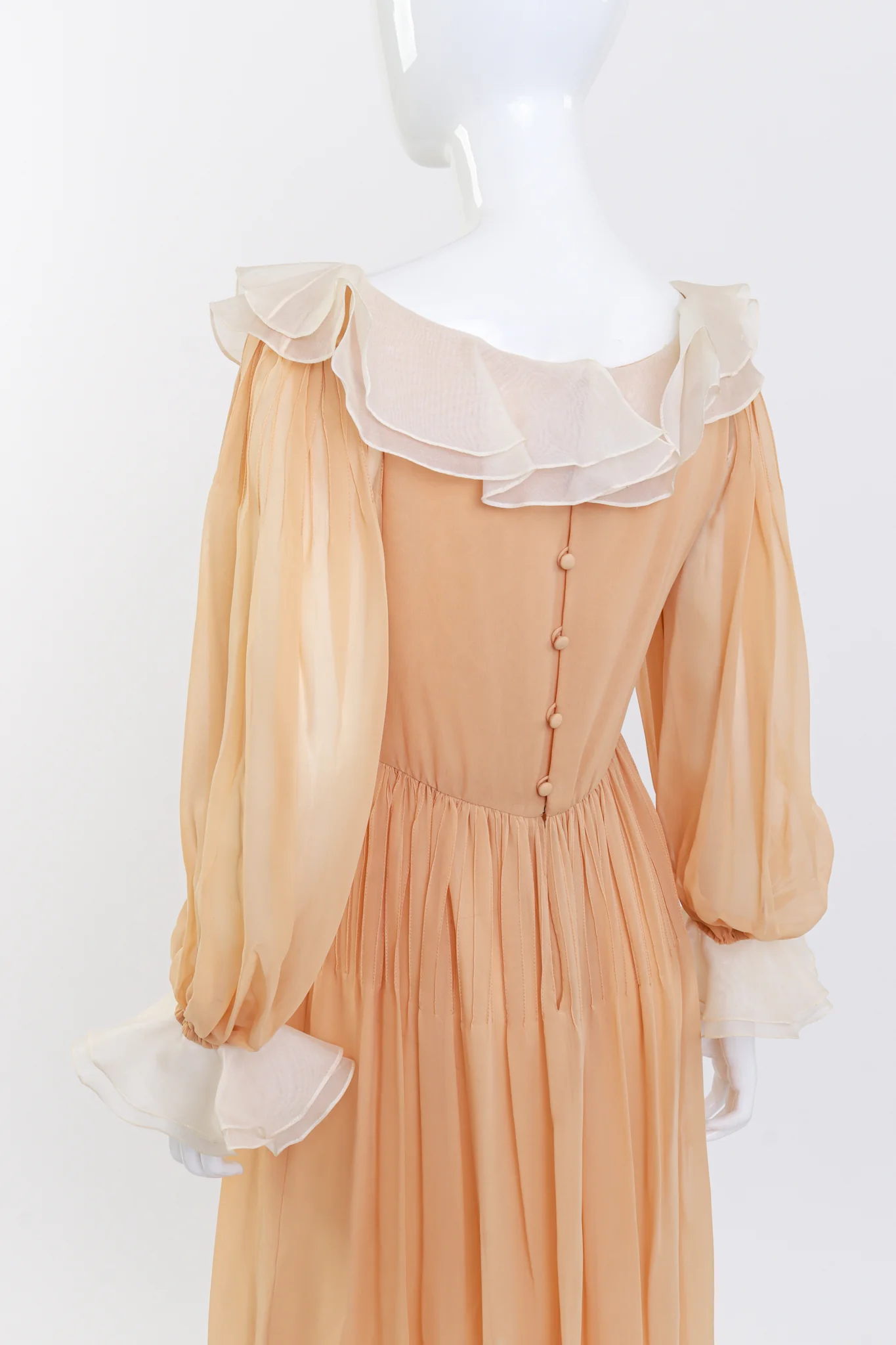 Chiffon Ruffle Peasant Dress - Image 6
