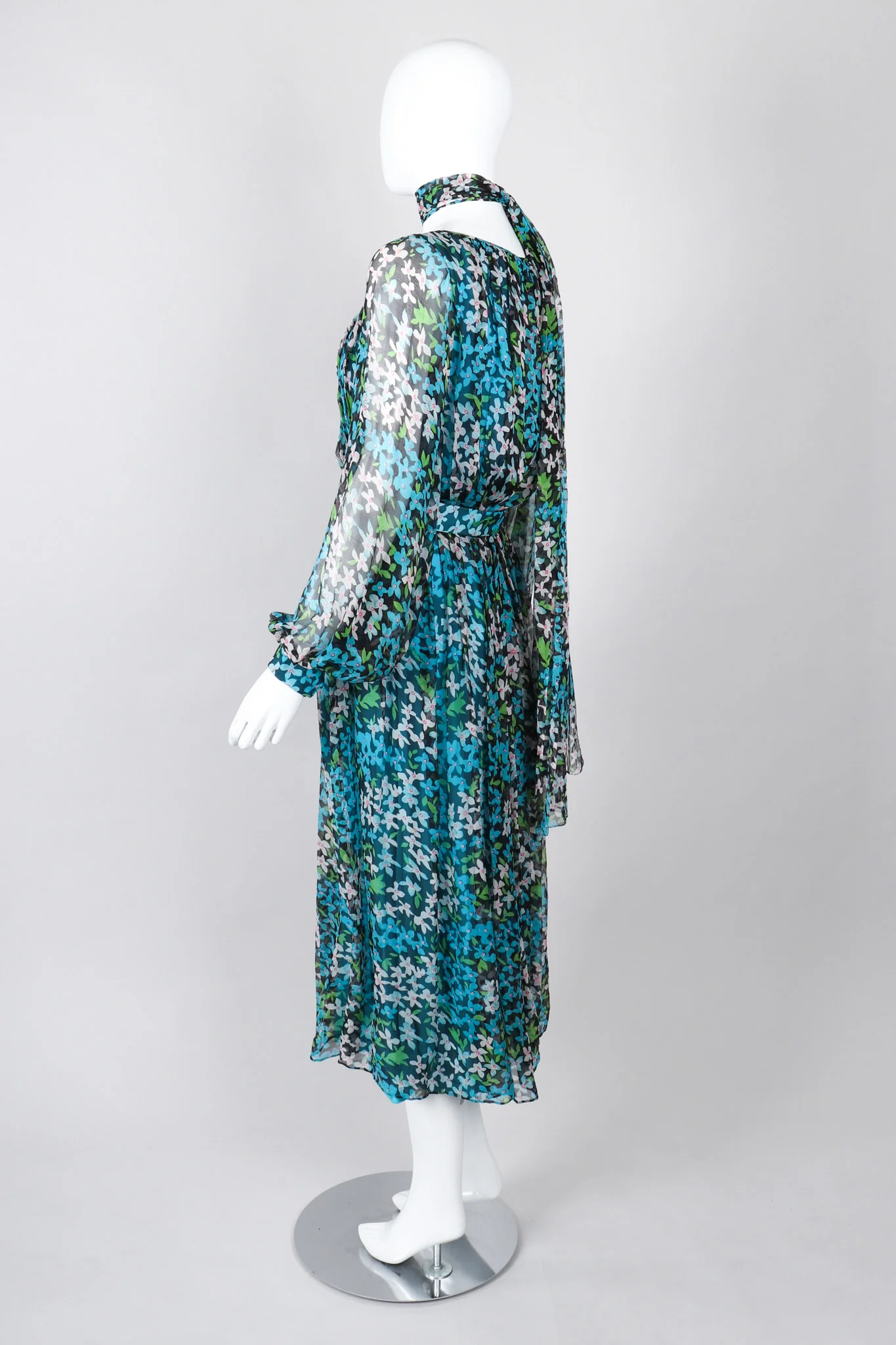 Chiffon Silk Floral Dress - Image 5