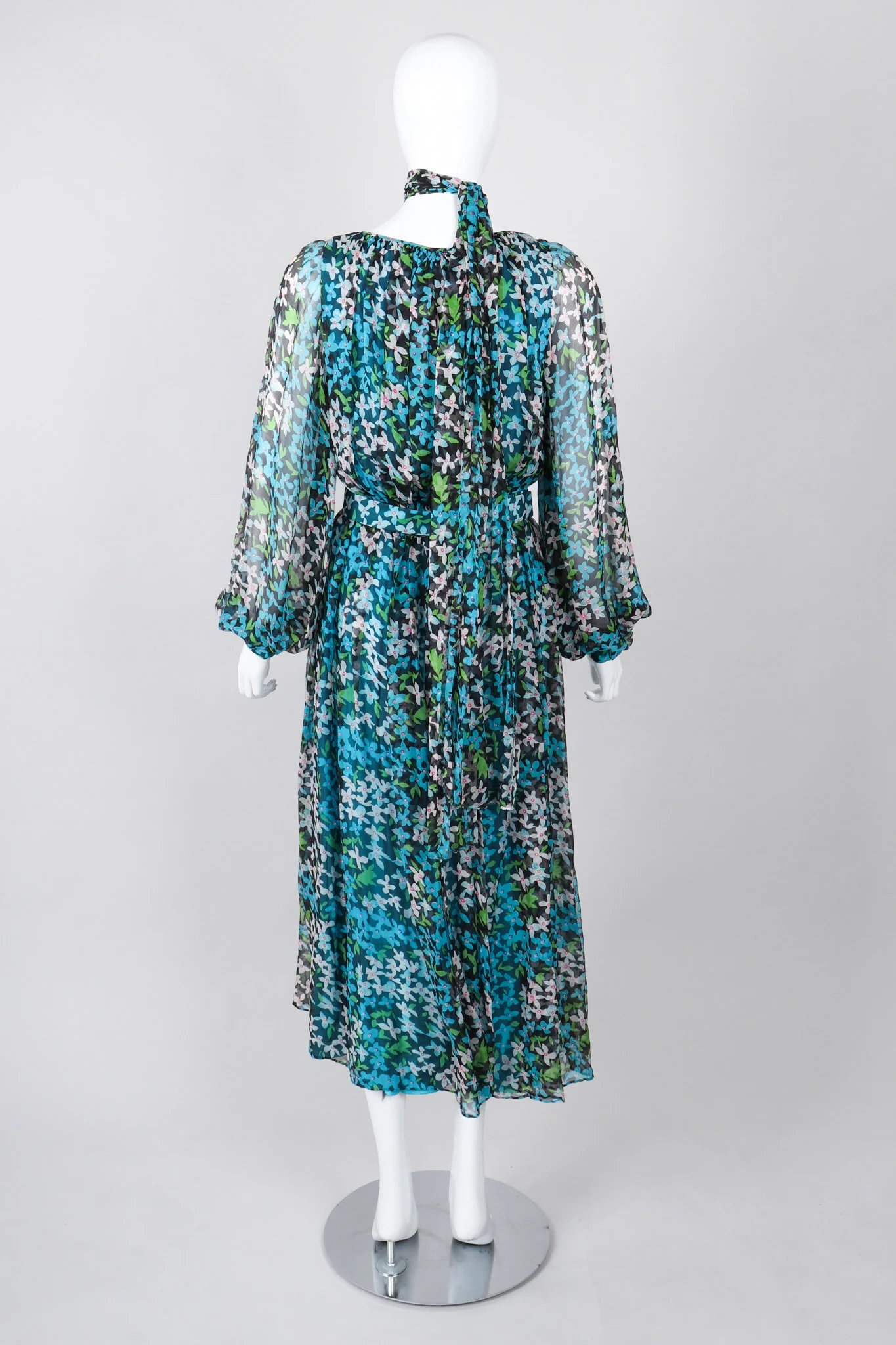 Chiffon Silk Floral Dress - Image 6