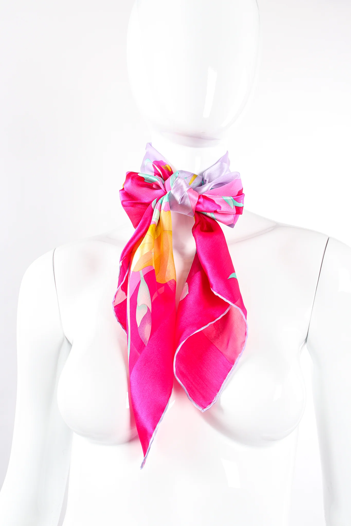 Chiffon Striped Iris Scarf - Image 4