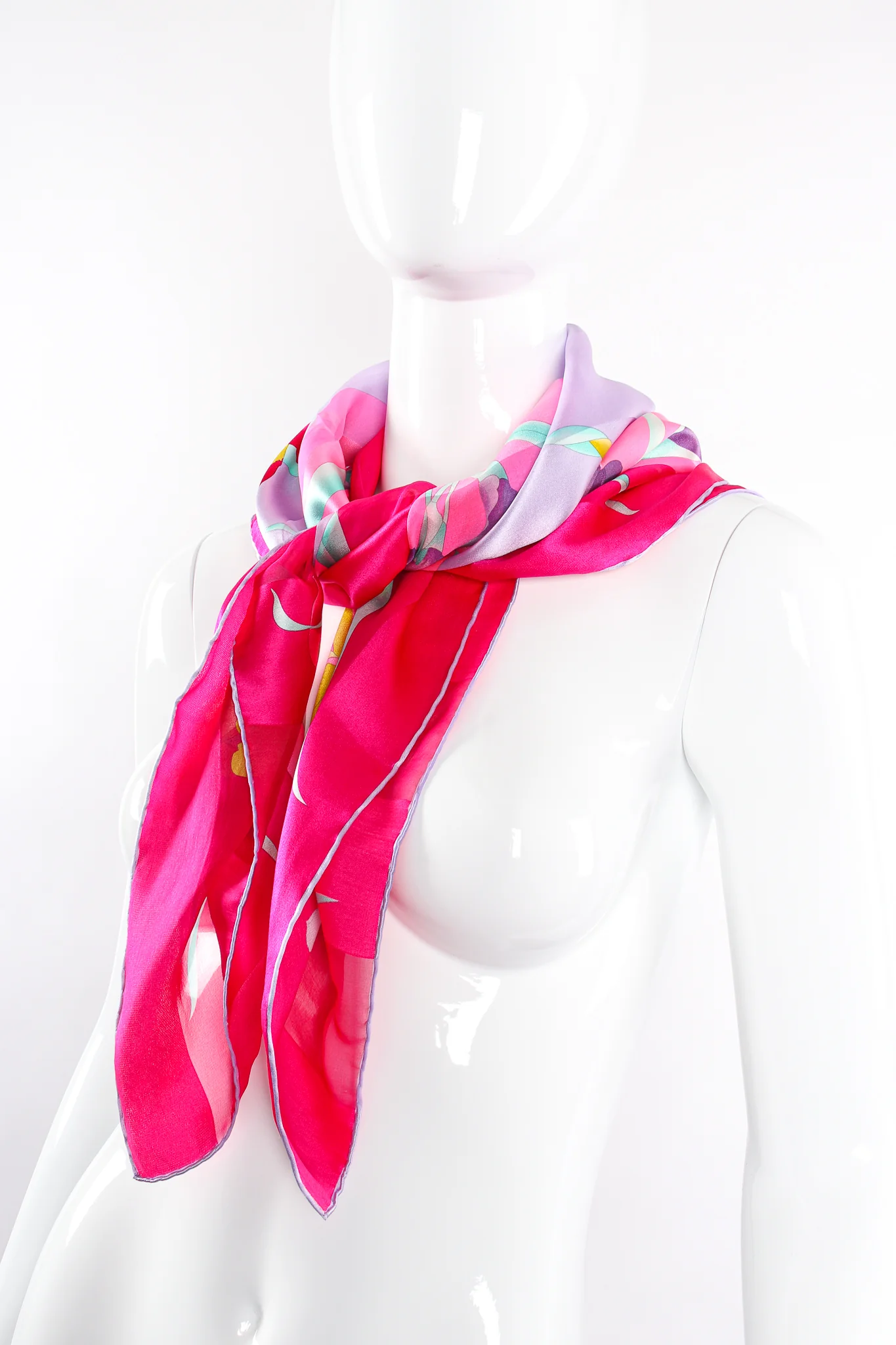 Chiffon Striped Iris Scarf - Image 5