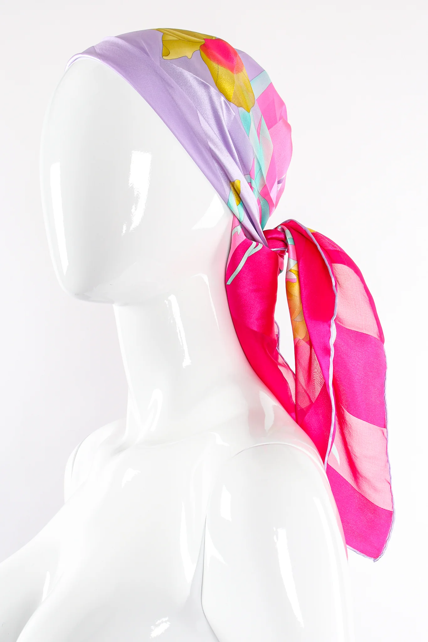 Chiffon Striped Iris Scarf - Image 6