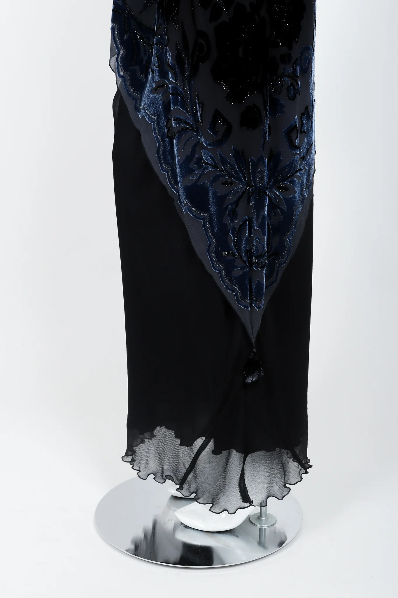 Chiffon Velvet Burnout Top & Skirt Set - Image 2