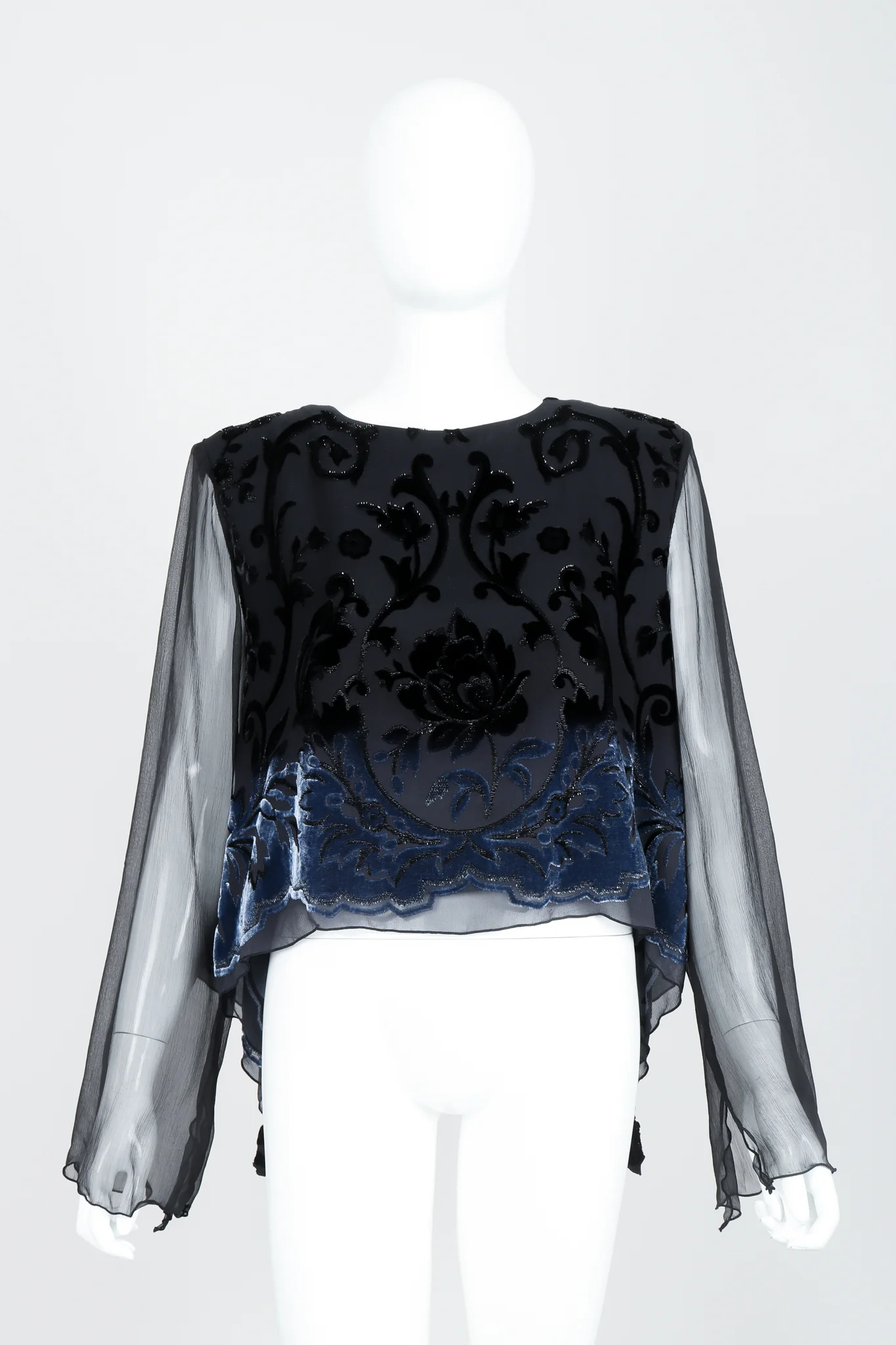 Chiffon Velvet Burnout Top & Skirt Set - Image 6