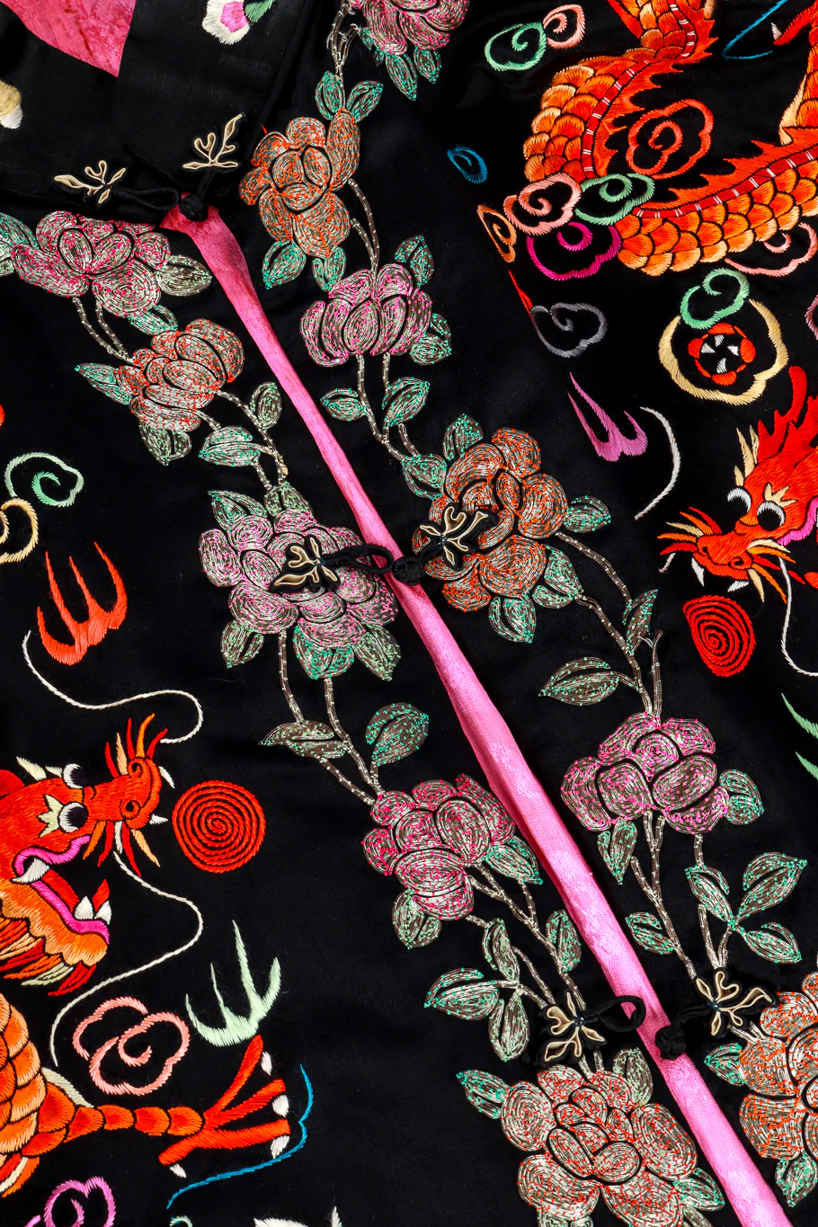 Chinese Floral Dragon Silk Jacket - Image 6