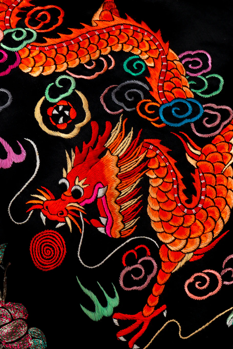 Chinese Floral Dragon Silk Jacket - Image 8