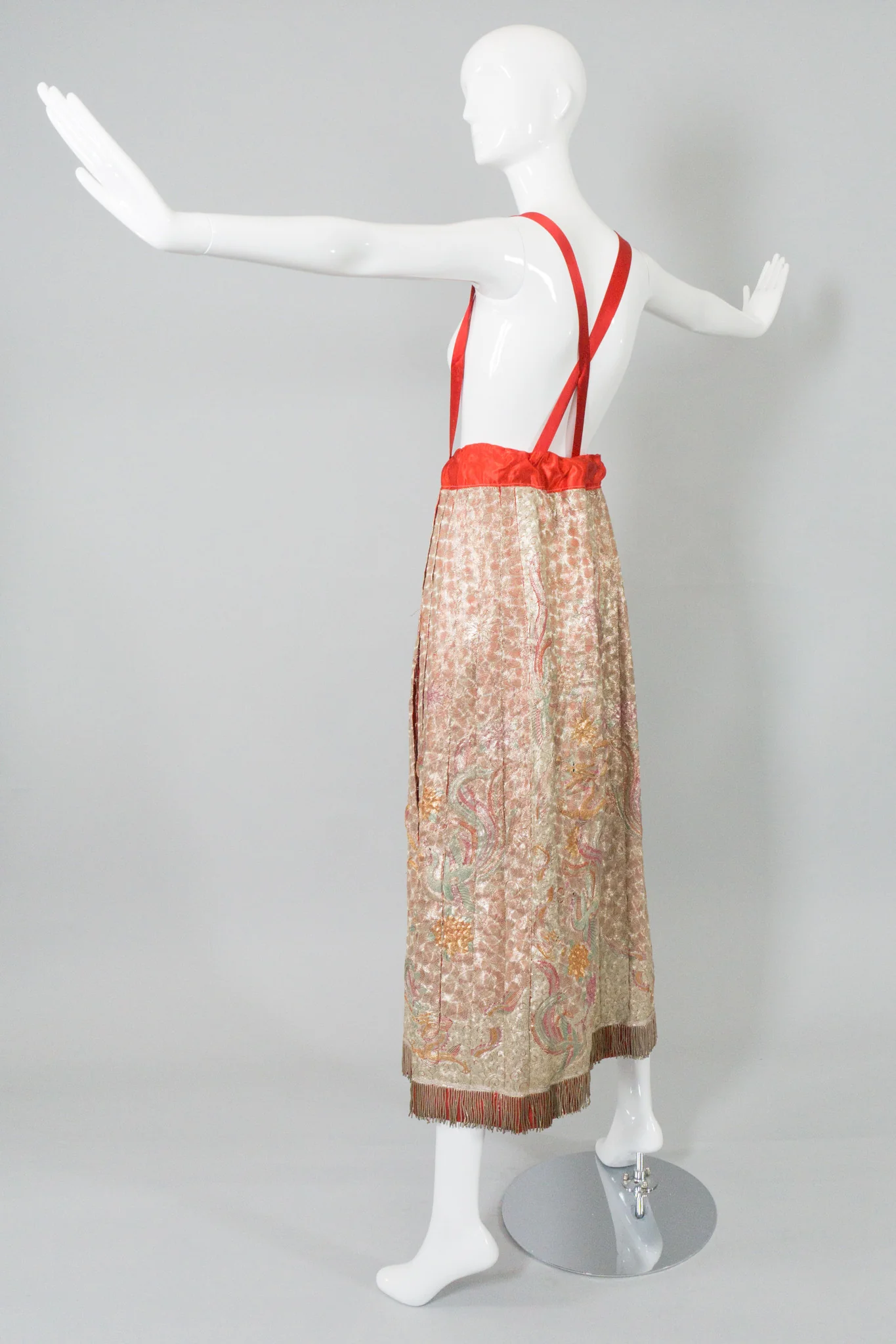 Chinese Metal Embroidered Dragon & Phoenix Skirt - Image 4