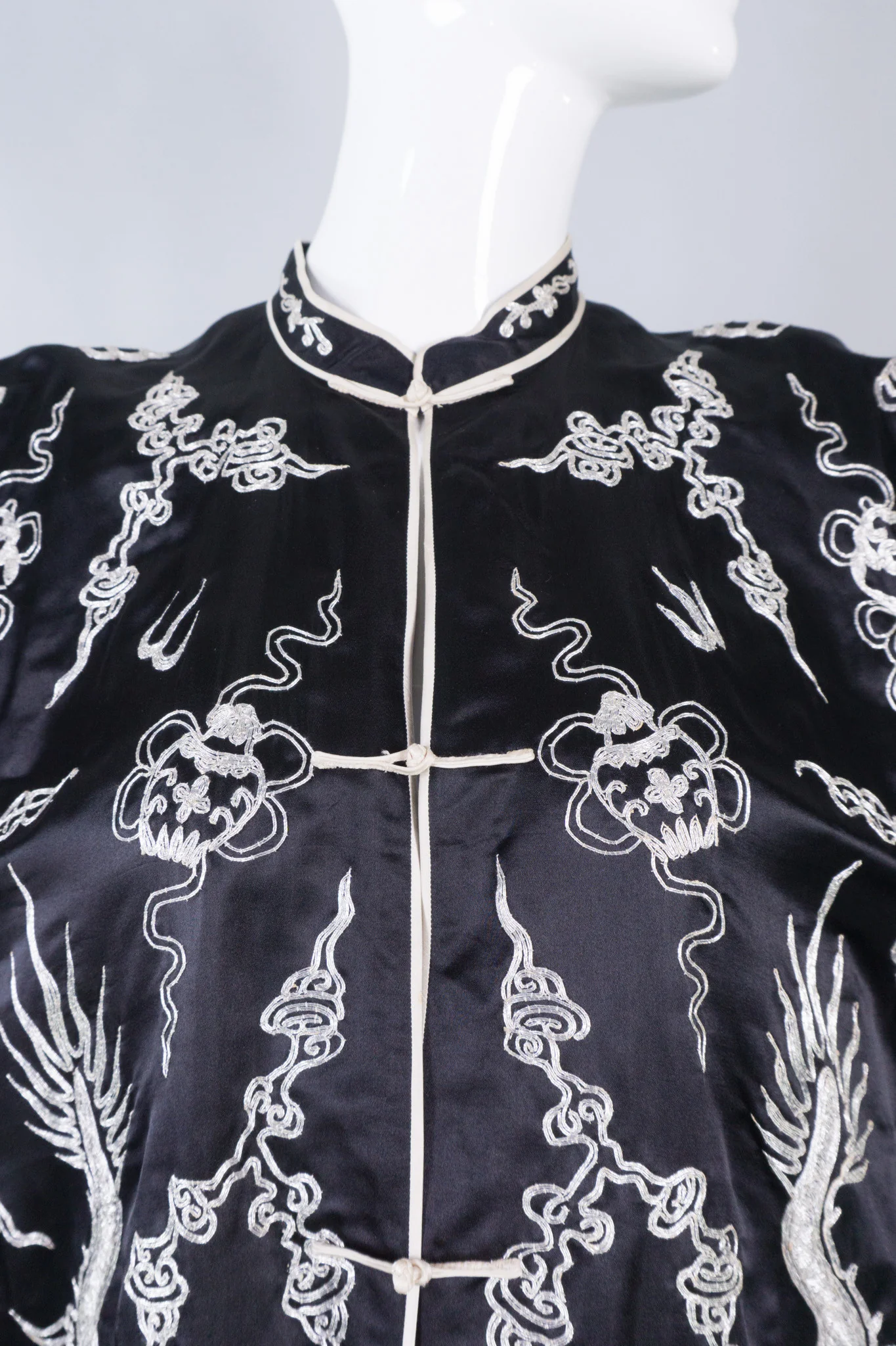 Chinese Metal Embroidered Dragon Robe - Image 13