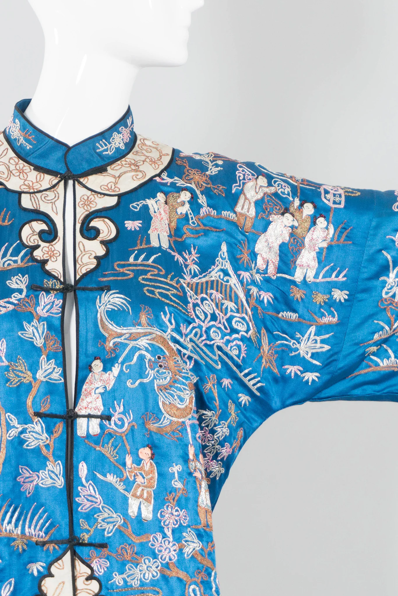 Chinese Metal Embroidered Village Robe - Image 7