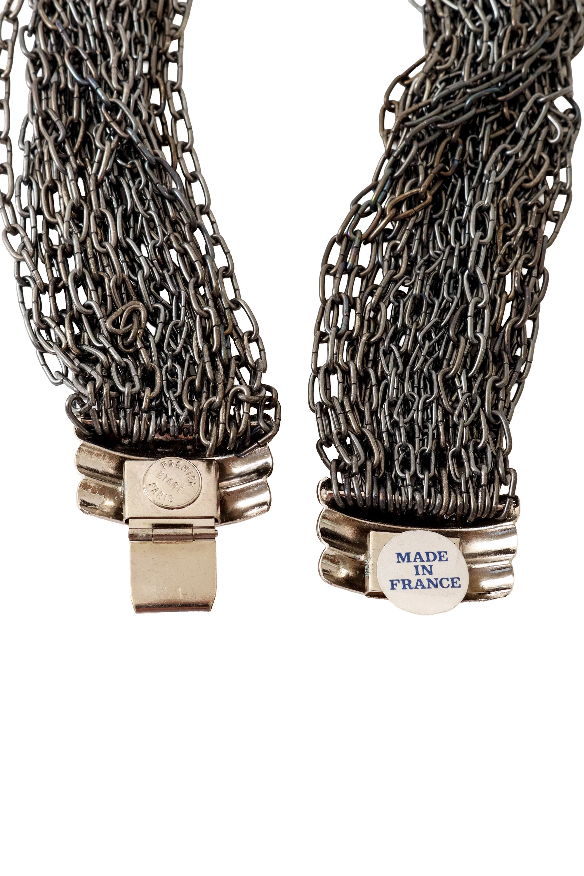 Silver Triangle Multi-Chain Necklace - Image 5