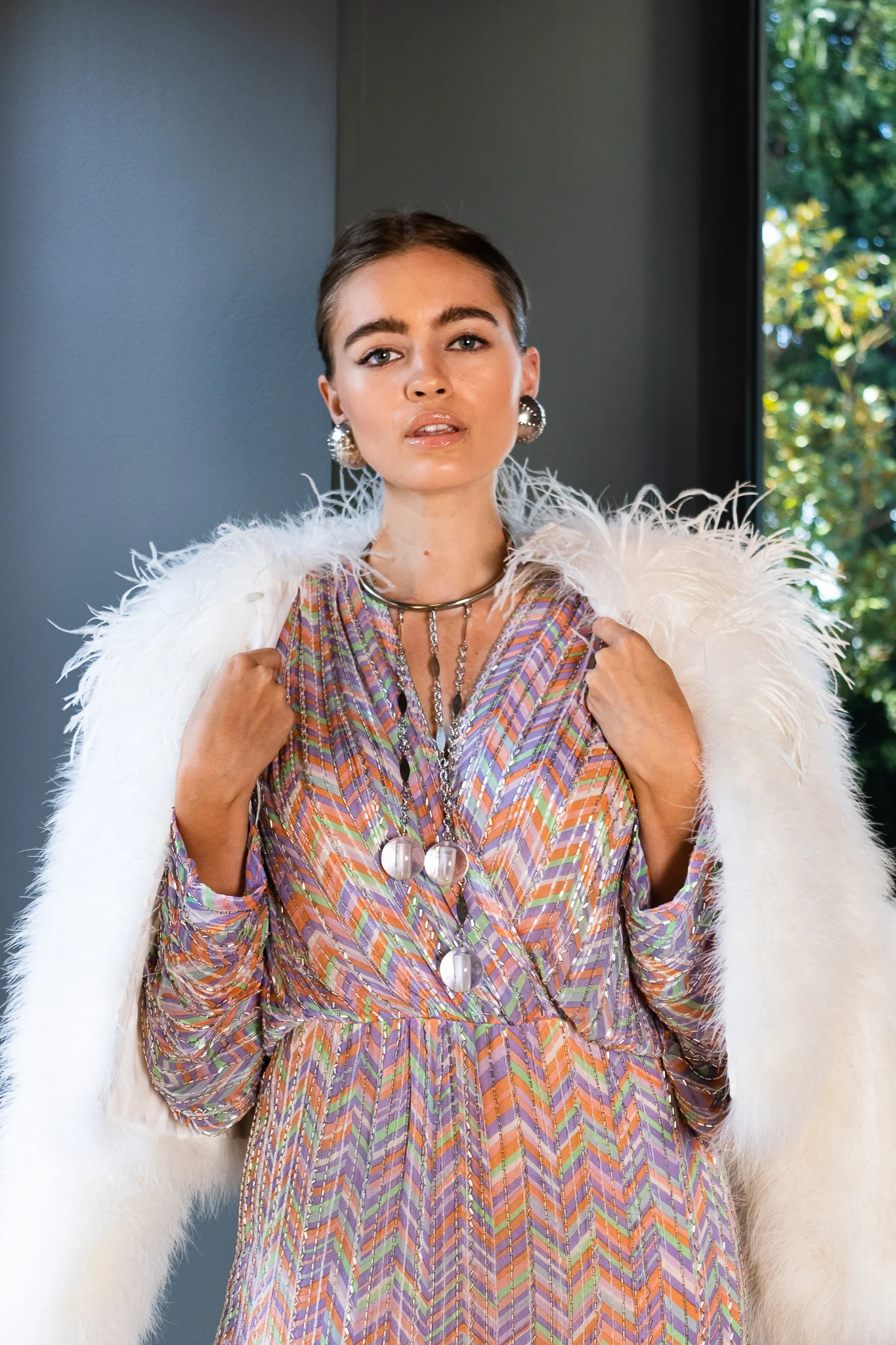 Chubby Cropped Marabou Jacket - Image 3