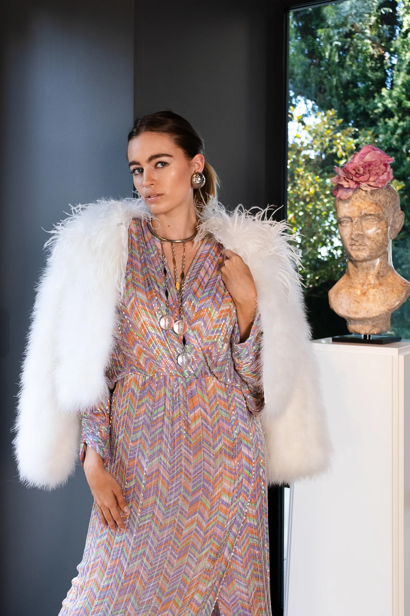 Chubby Cropped Marabou Jacket - Image 4