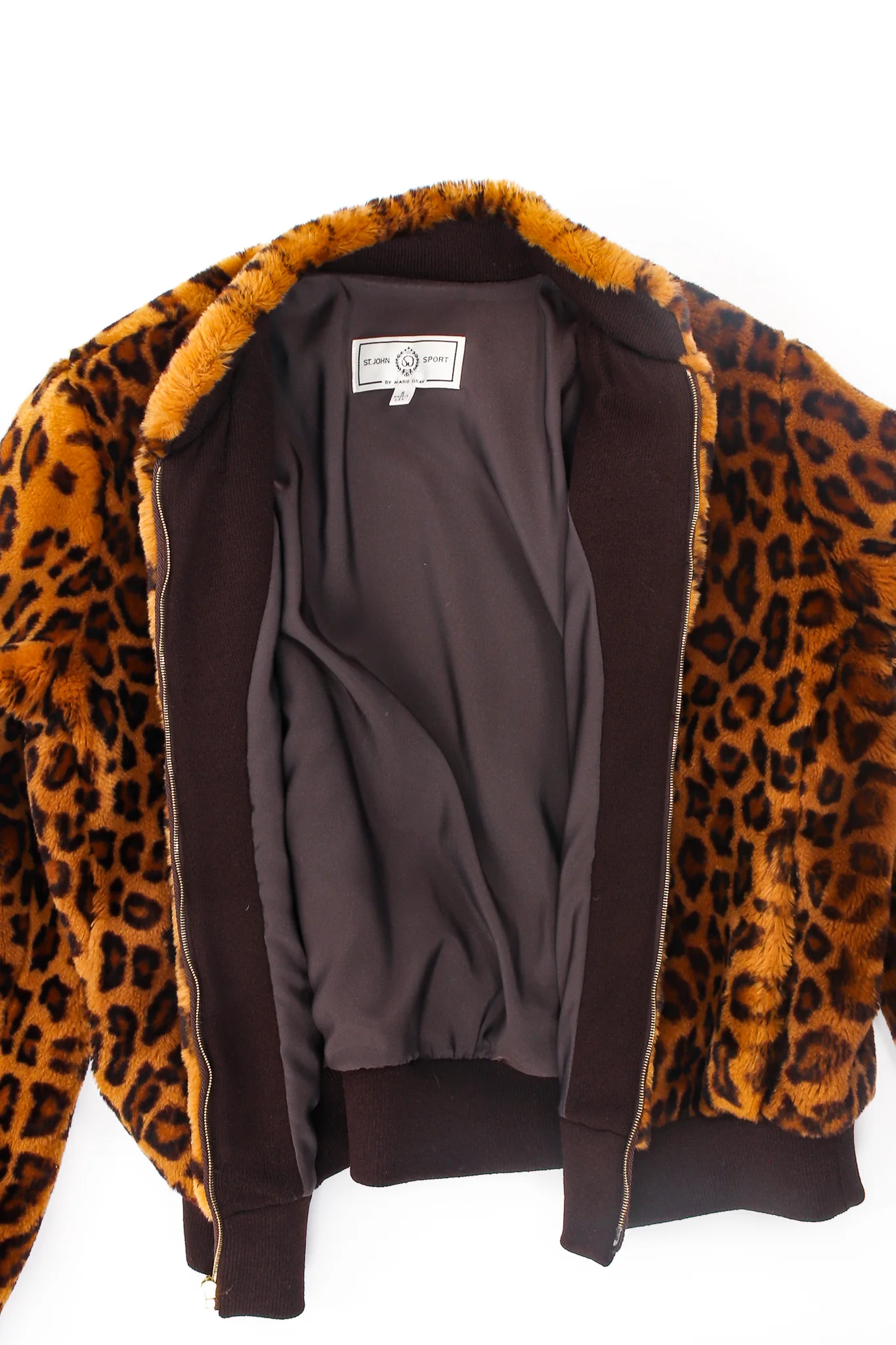 Chubby Faux Leopard Bomber Jacket - Image 9