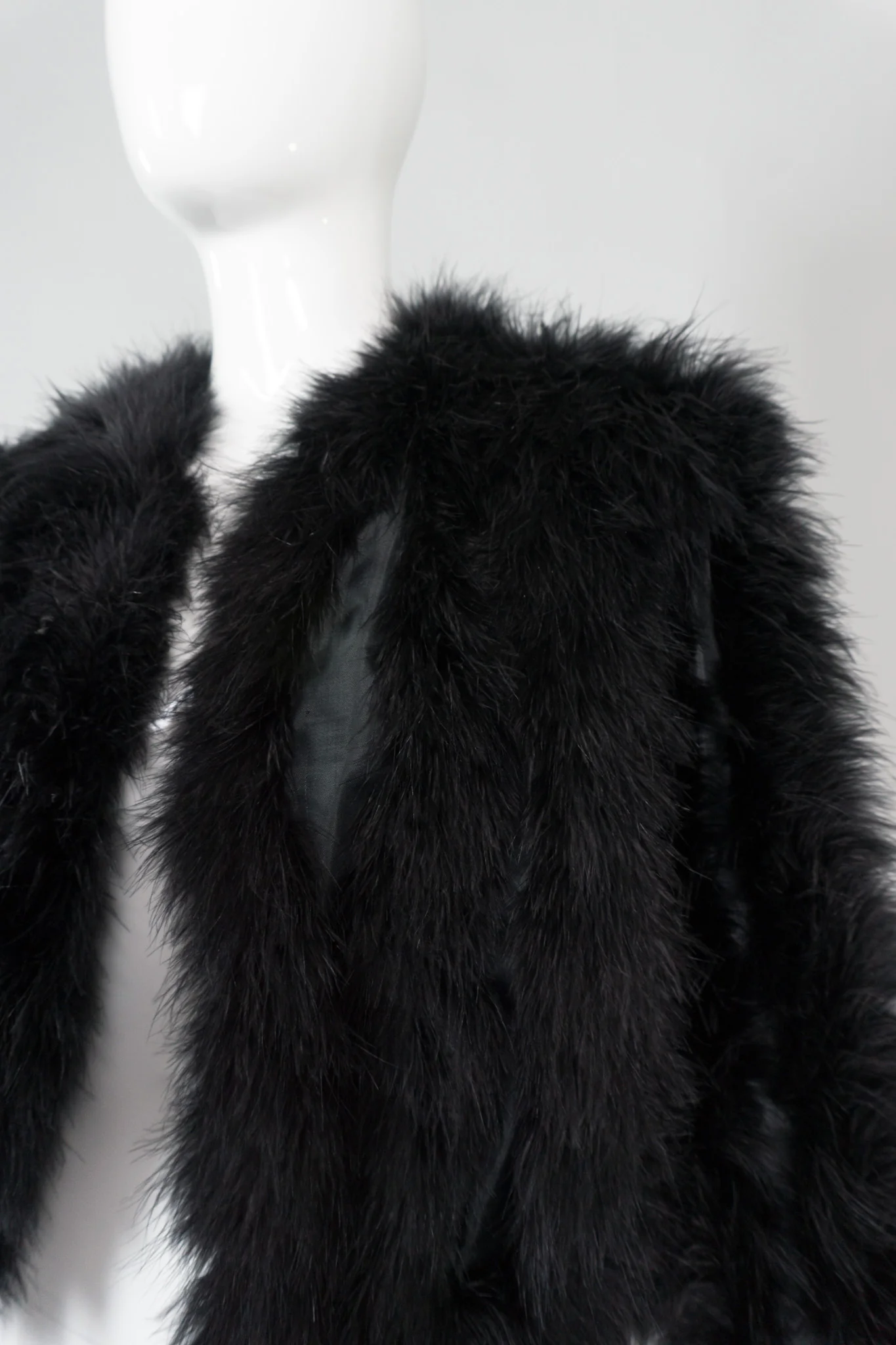 Chubby Marabou Stripe Feather Jacket - Image 2