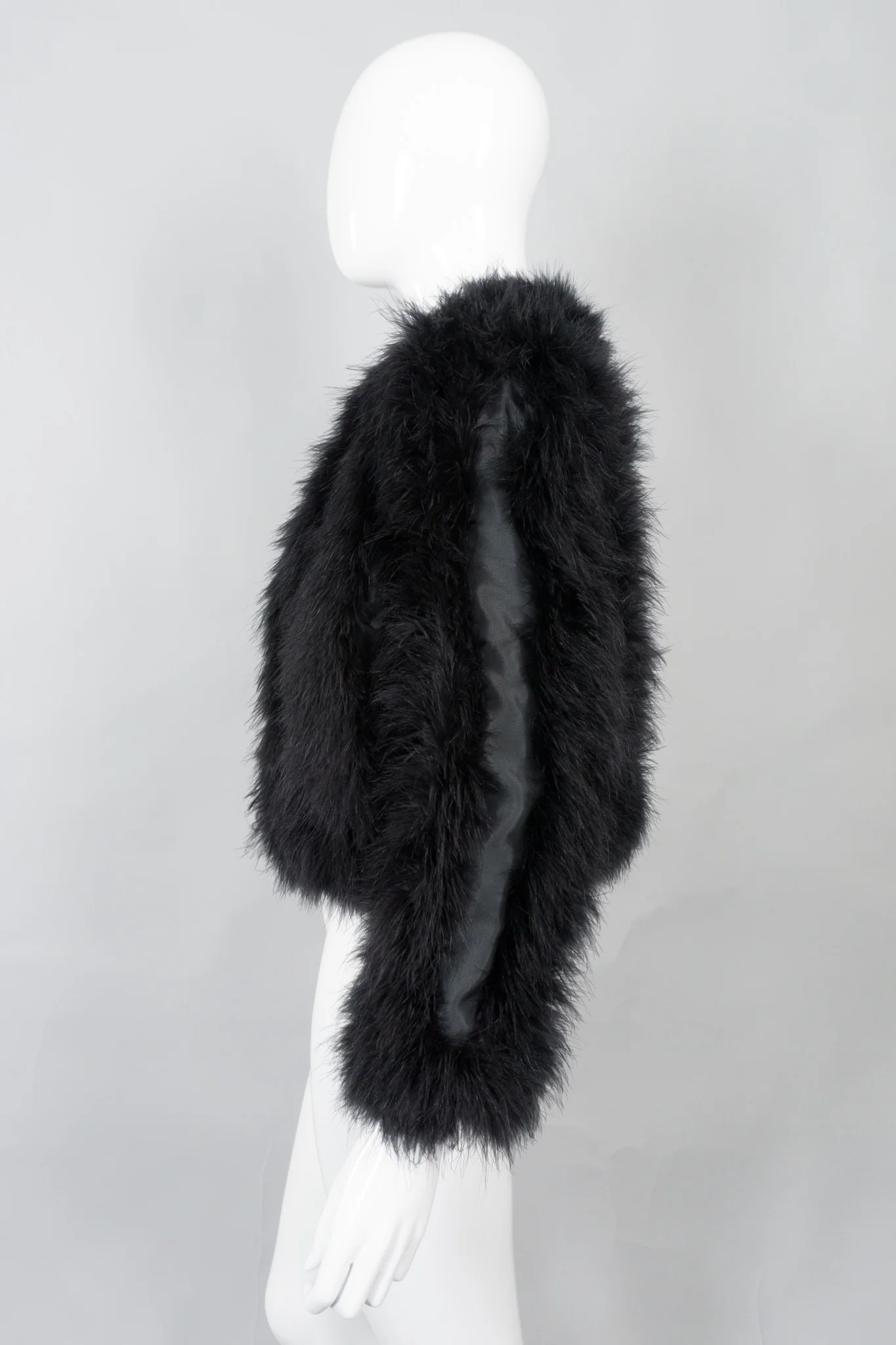 Chubby Marabou Stripe Feather Jacket - Image 4