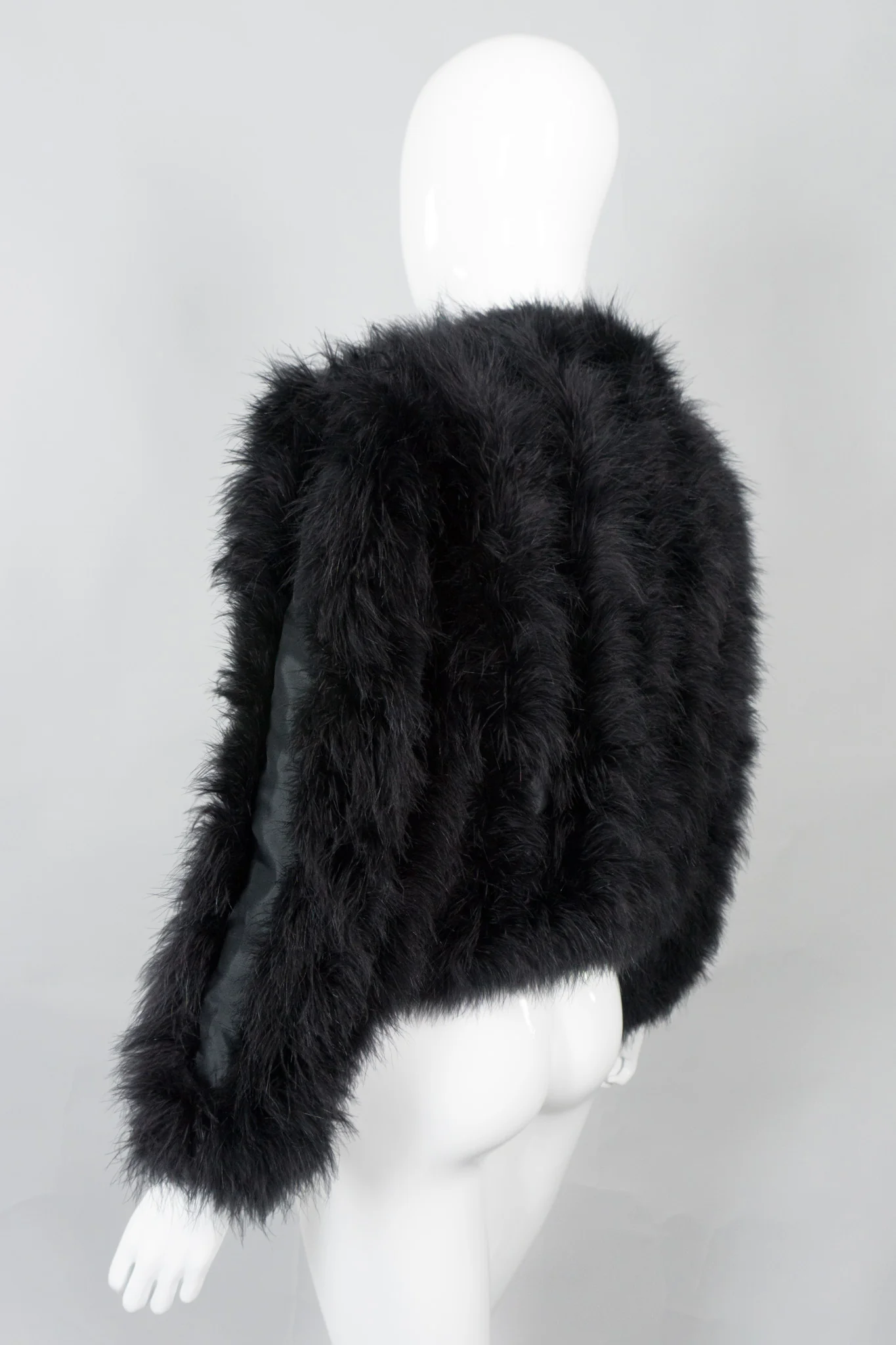 Chubby Marabou Stripe Feather Jacket - Image 5
