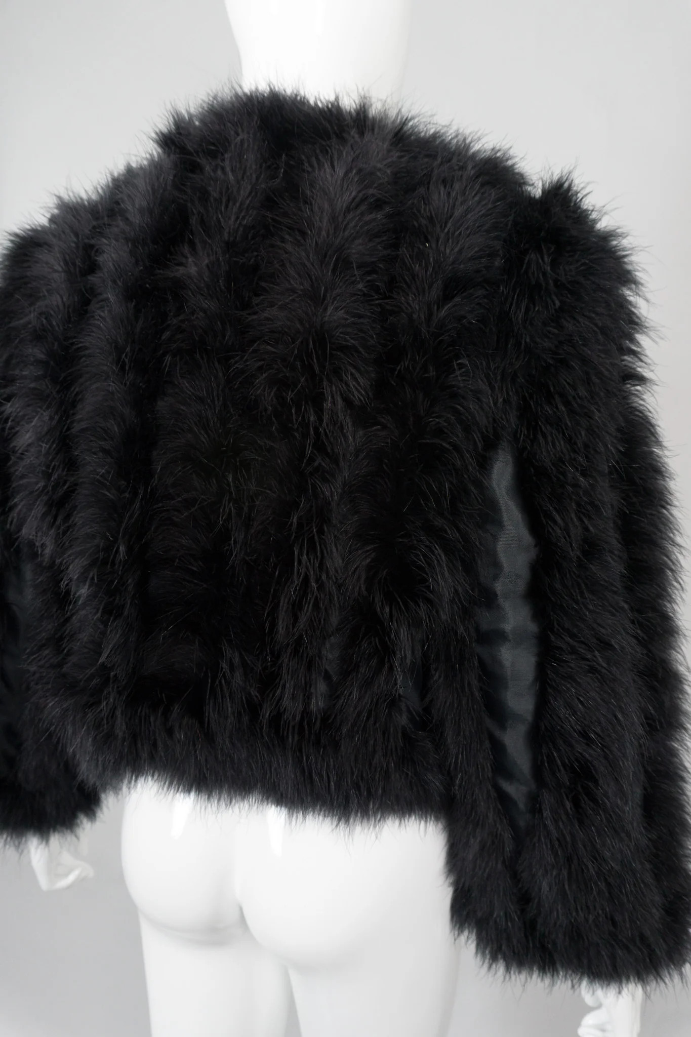 Chubby Marabou Stripe Feather Jacket - Image 7