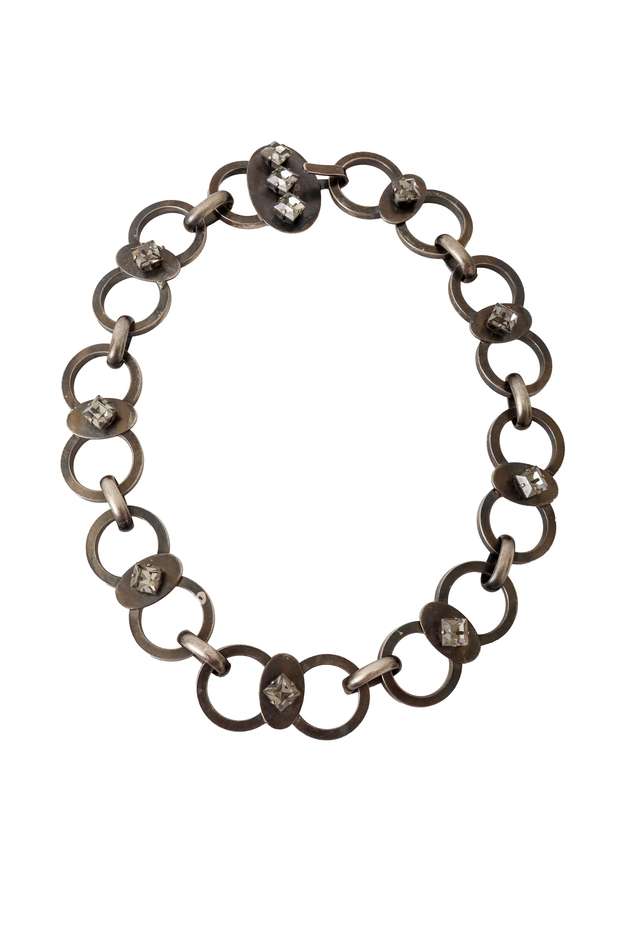 Chunky O-Link Crystal Necklace