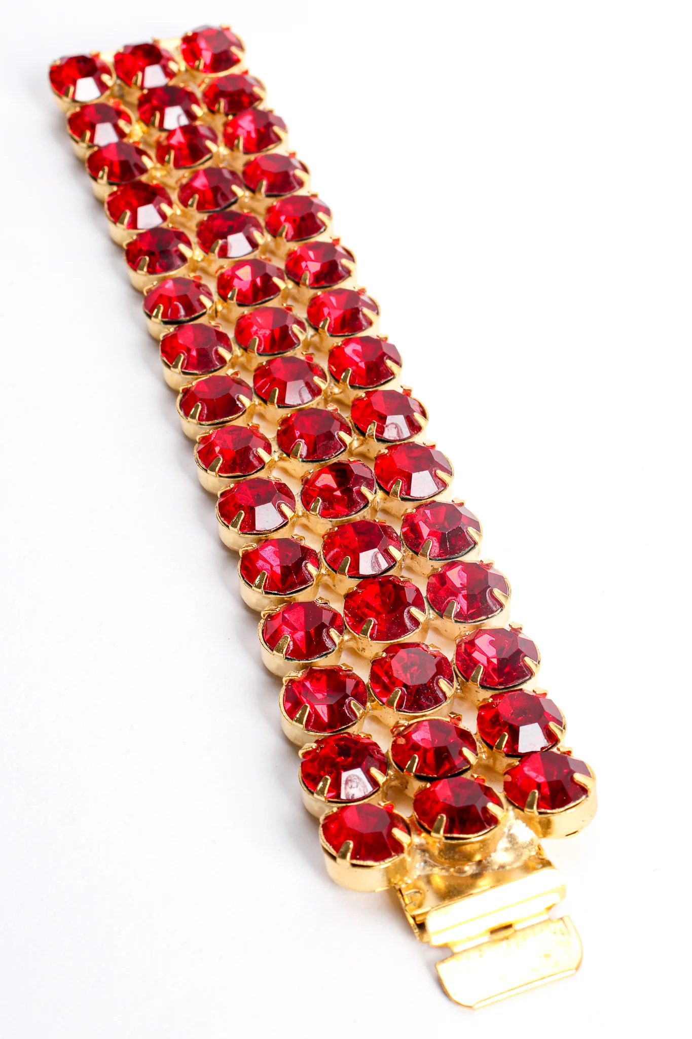 Chunky Ruby Rhinestone Bracelet - Image 3