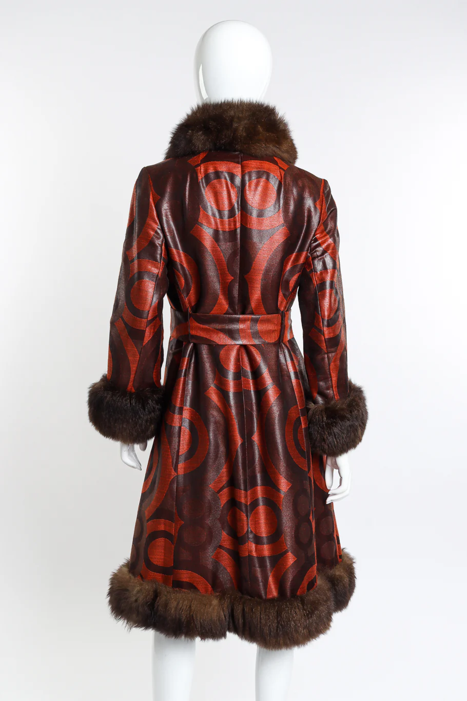 Circle Fur Trim Coat - Image 3