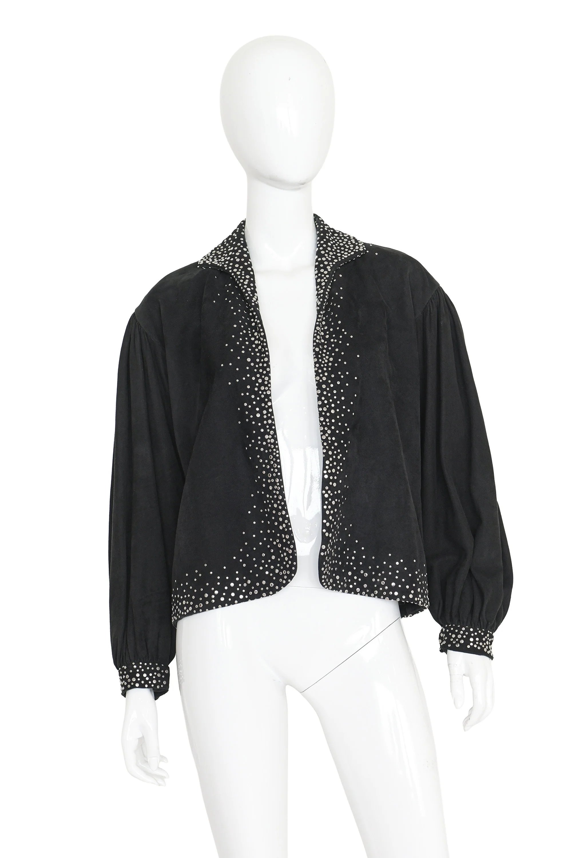 Circle Stud Suede Jacket - Image 2