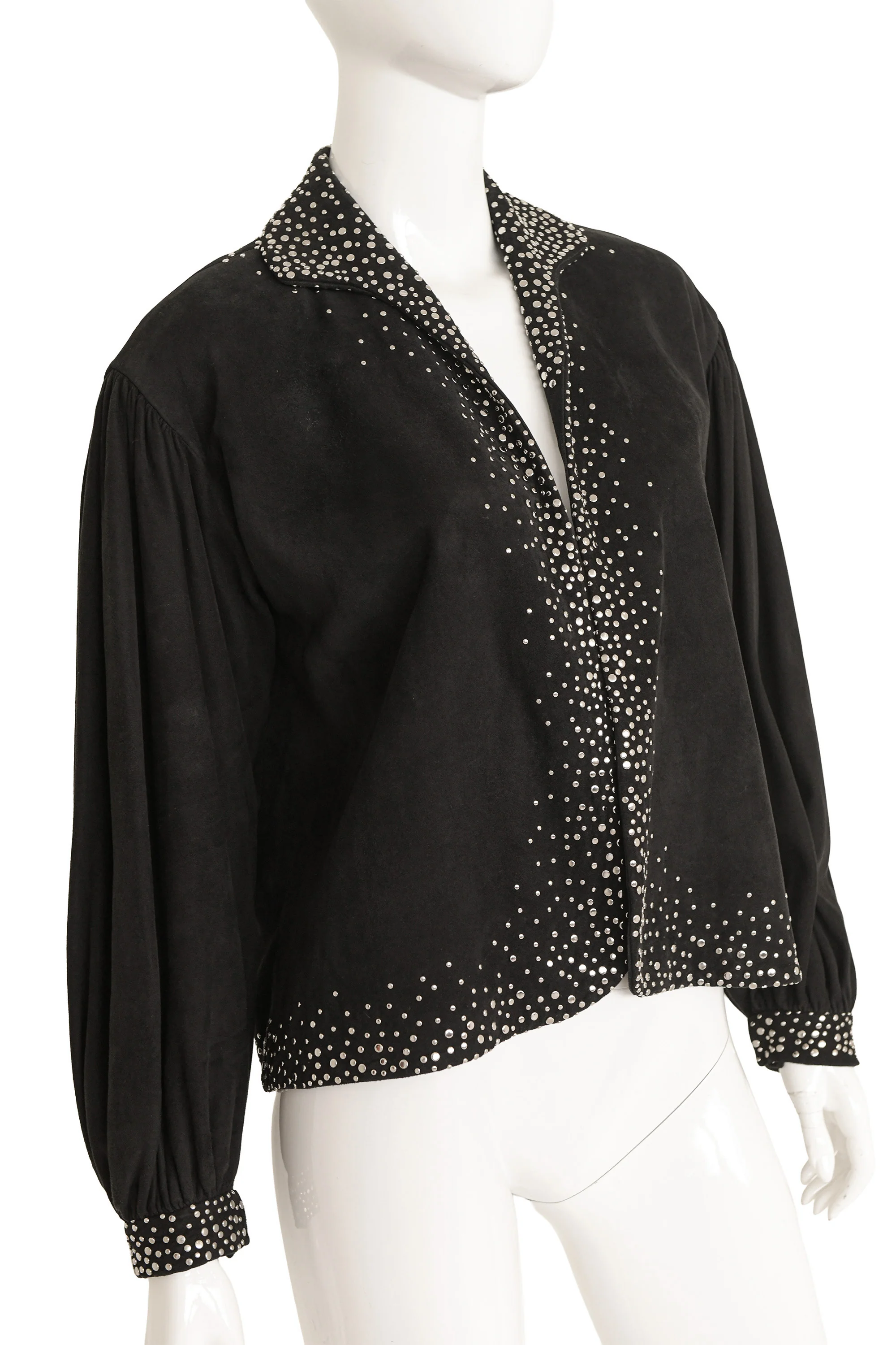 Circle Stud Suede Jacket - Image 5