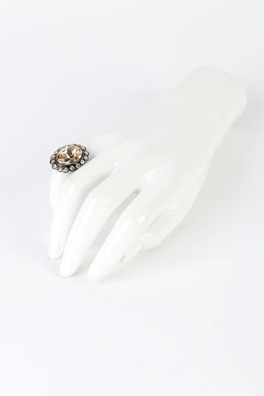 Classic Crystal Cocktail Ring - Image 2