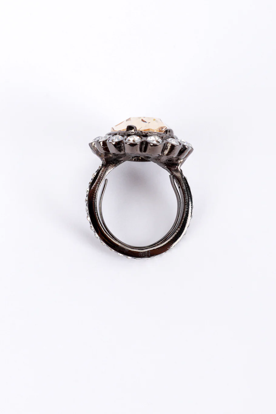 Classic Crystal Cocktail Ring - Image 4