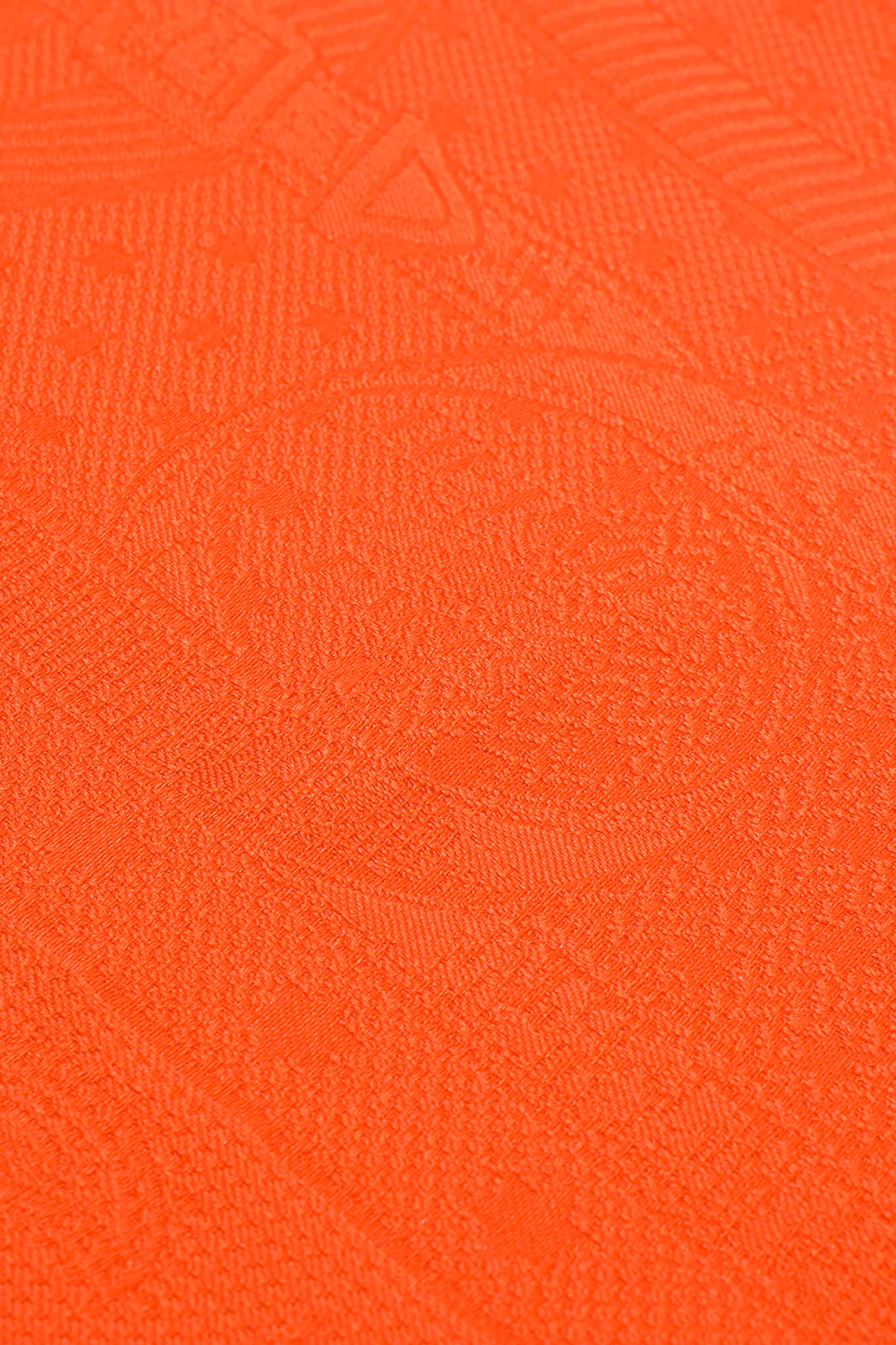 Classic Orange Jacquard Scarf - Image 10
