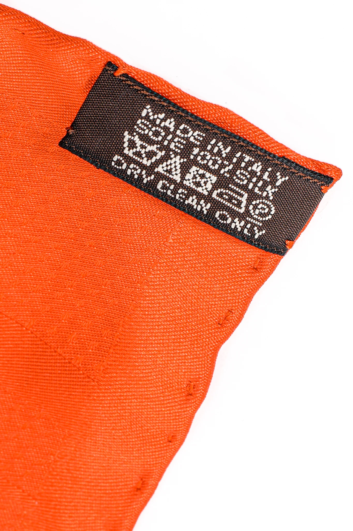 Classic Orange Jacquard Scarf - Image 11