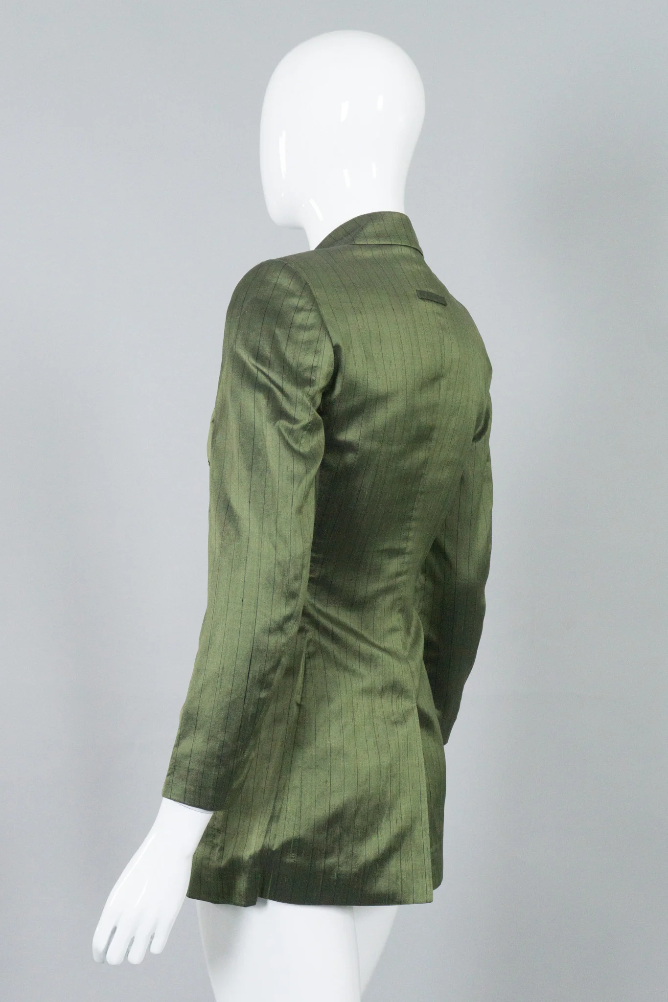 Classique Pinstripe Silk Jacket - Image 5