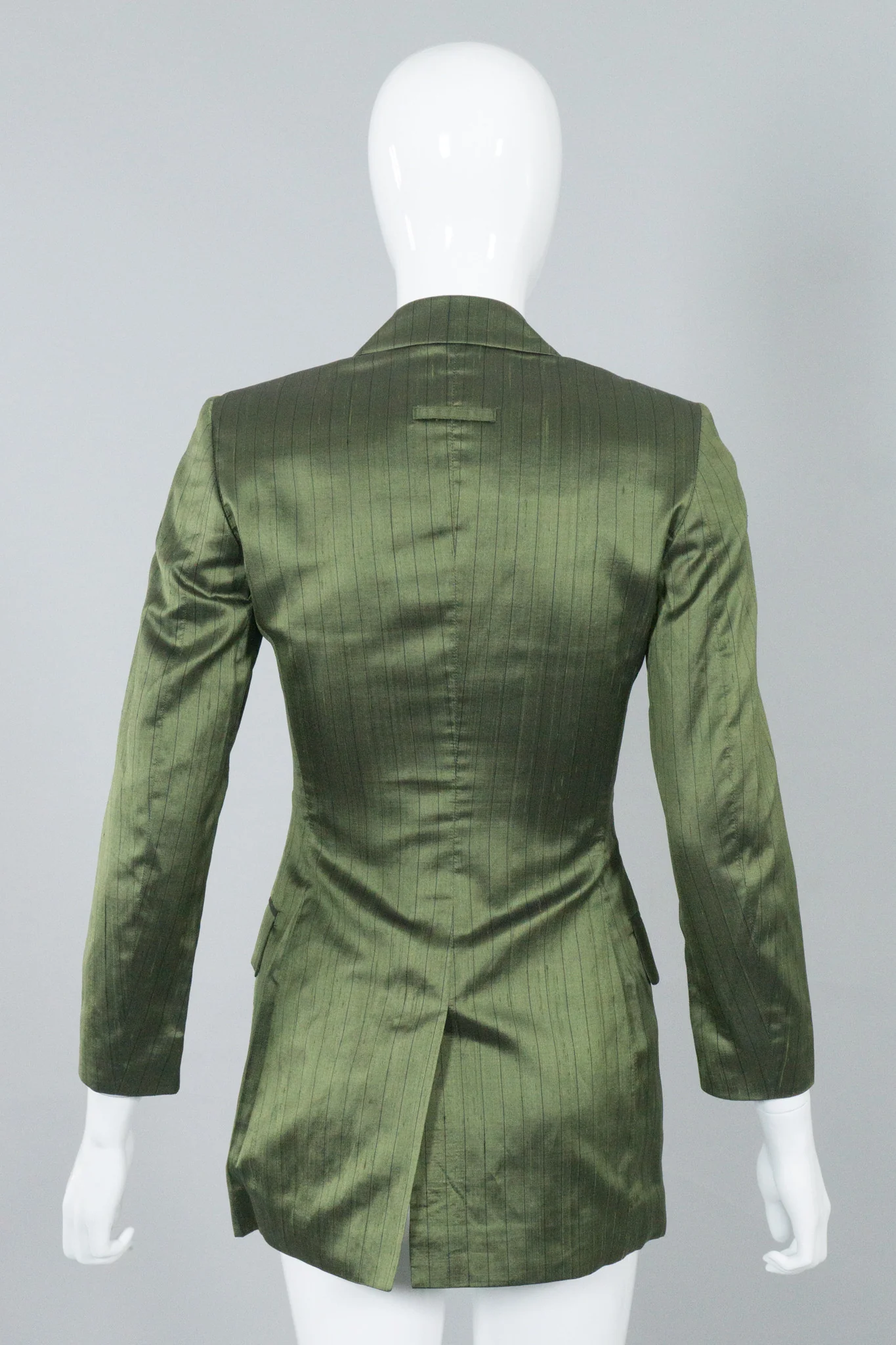 Classique Pinstripe Silk Jacket - Image 6
