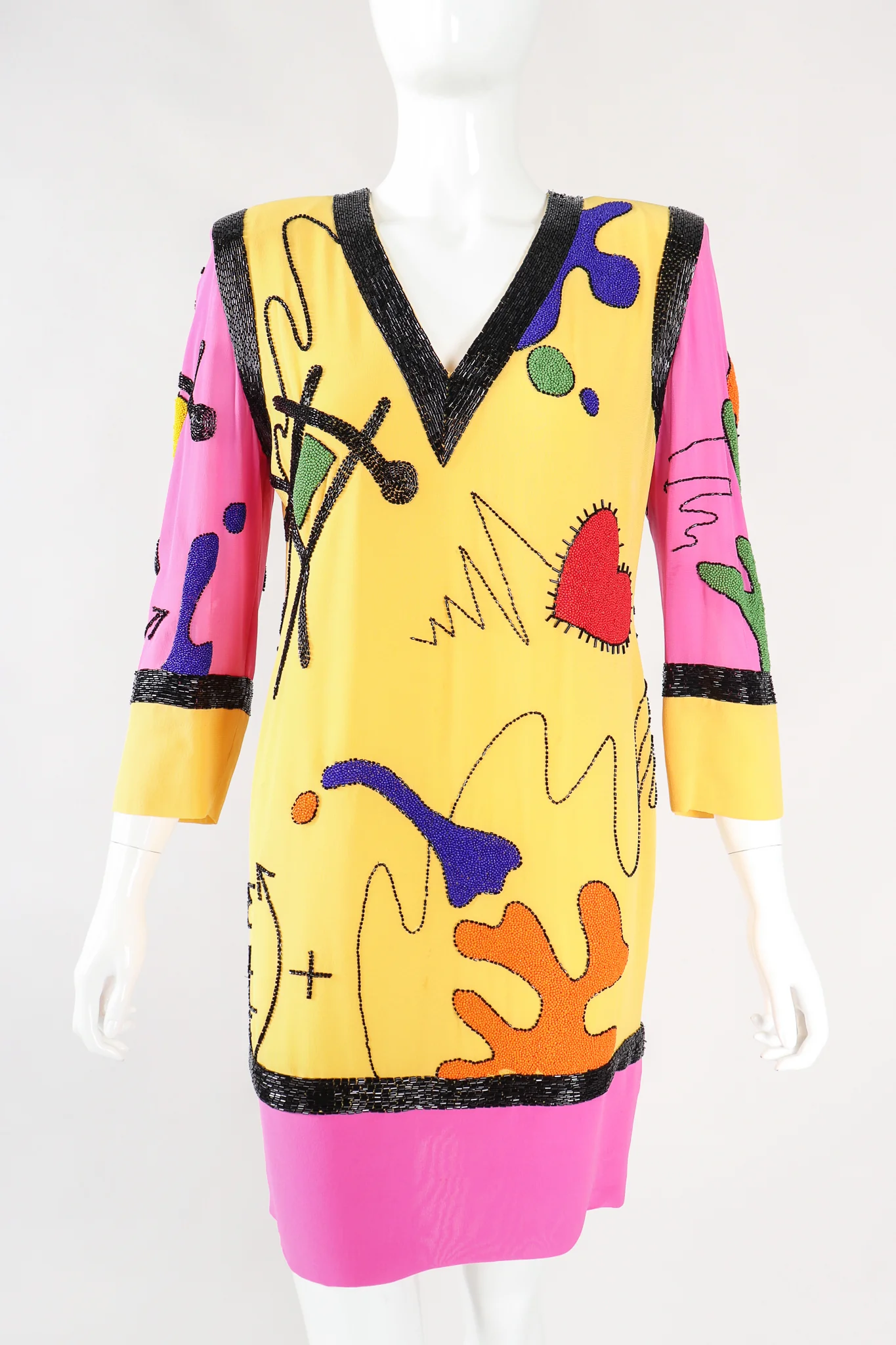 Classroom Doodle Colorblock Dress