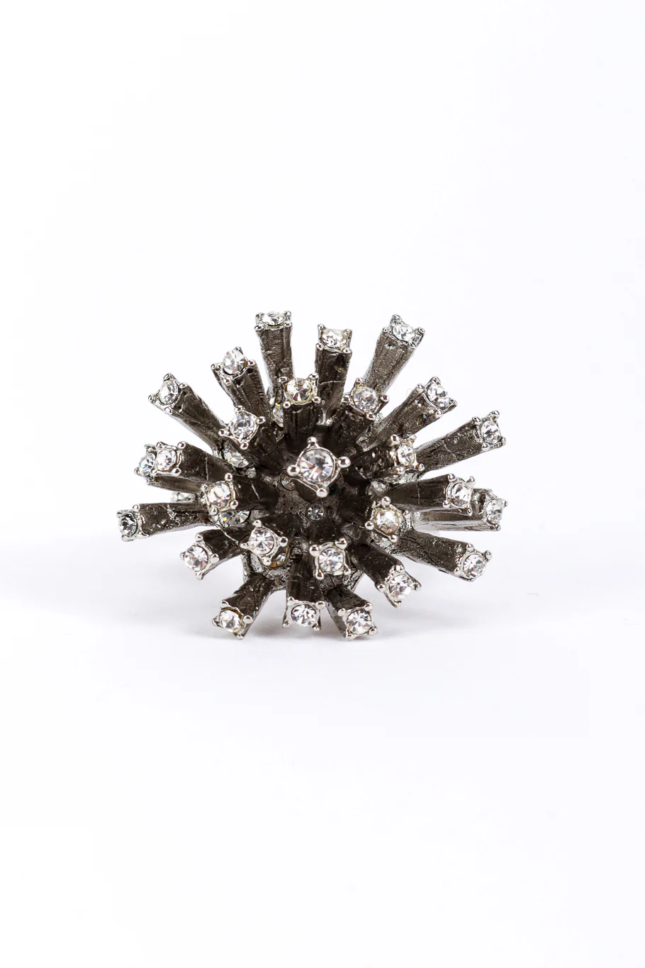 Clear Firework Burst Cocktail Ring