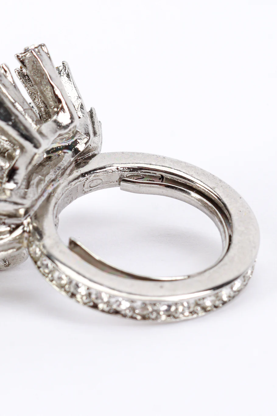Clear Firework Burst Cocktail Ring - Image 5