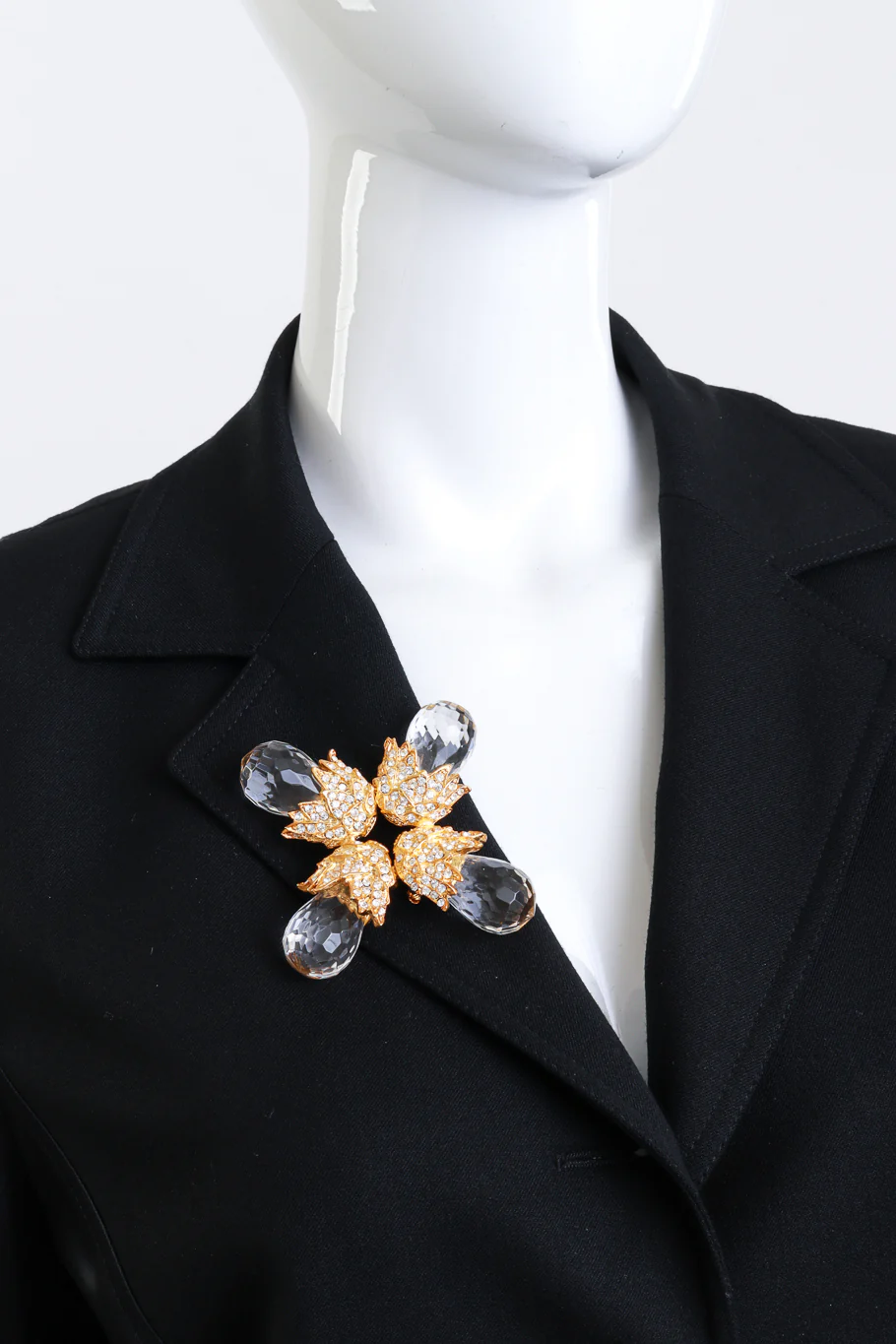 Clear Golden Acorn Burst Brooch - Image 2