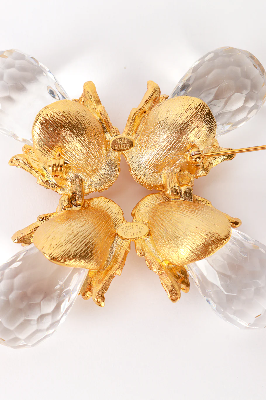 Clear Golden Acorn Burst Brooch - Image 5