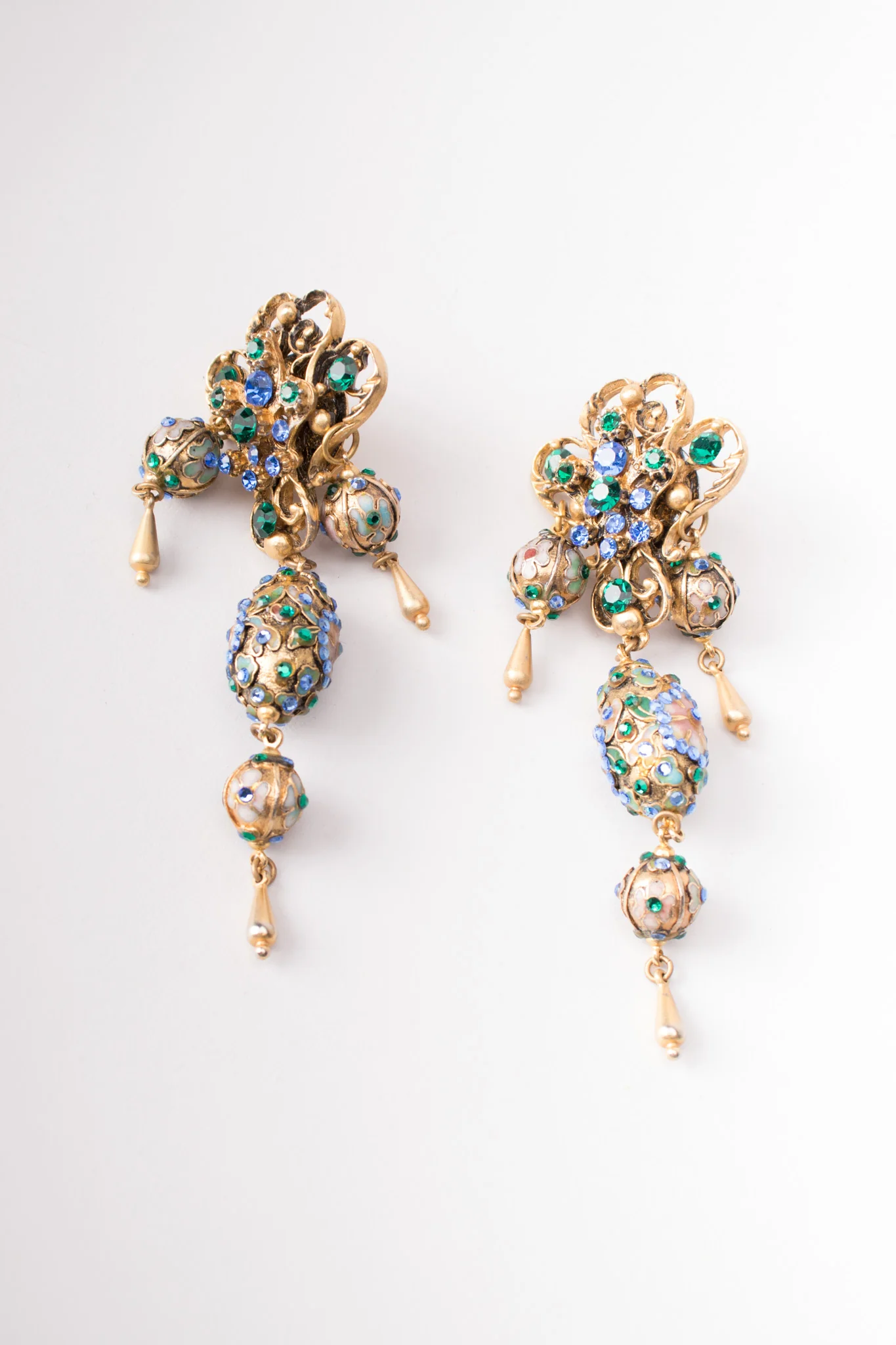 Cloisonne Egg Drop Earrings - Image 4