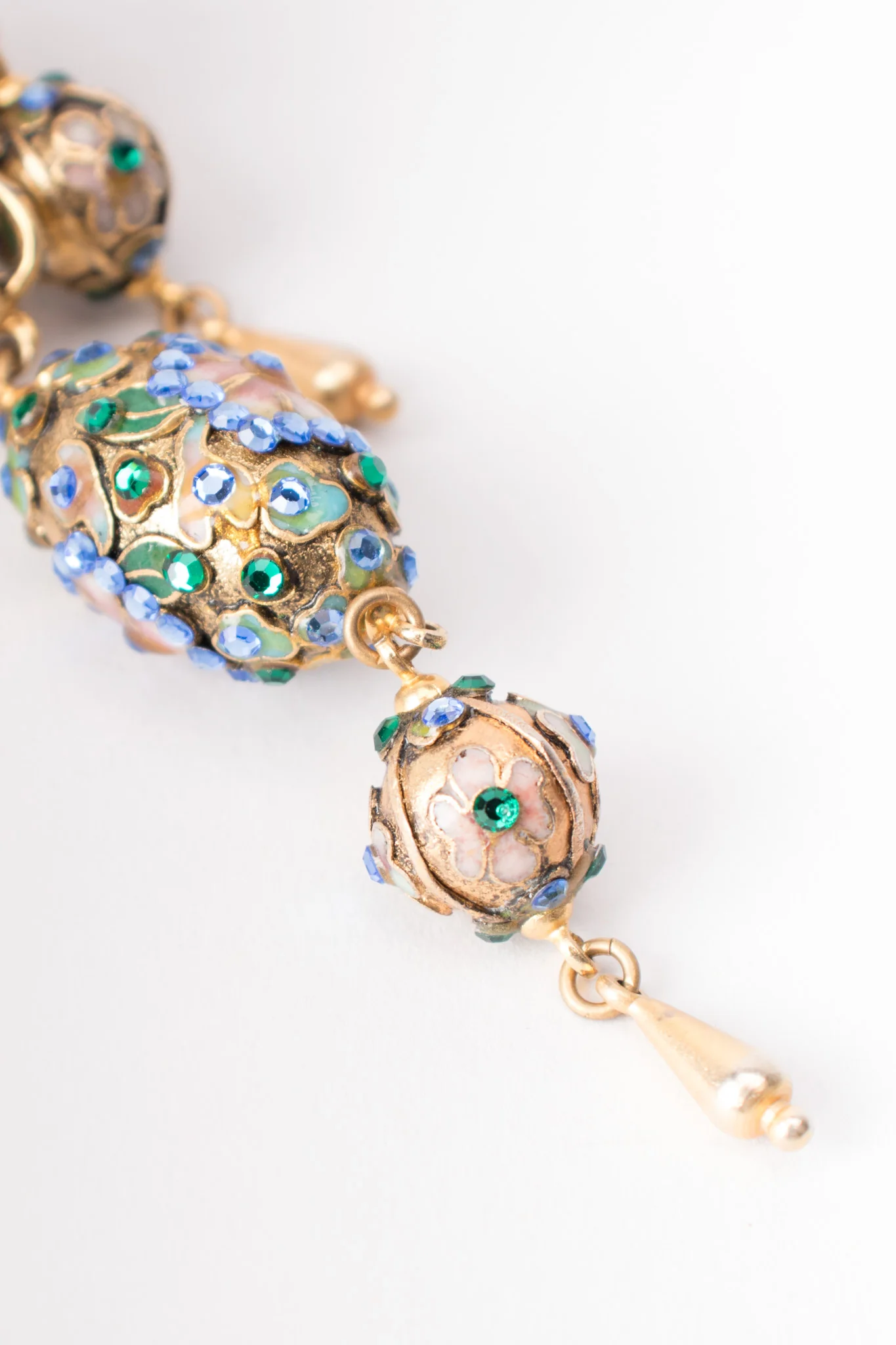 Cloisonne Egg Drop Earrings - Image 5