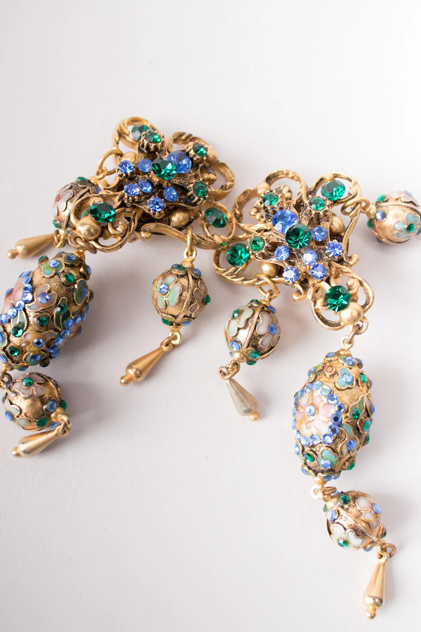 Cloisonne Egg Drop Earrings - Image 6