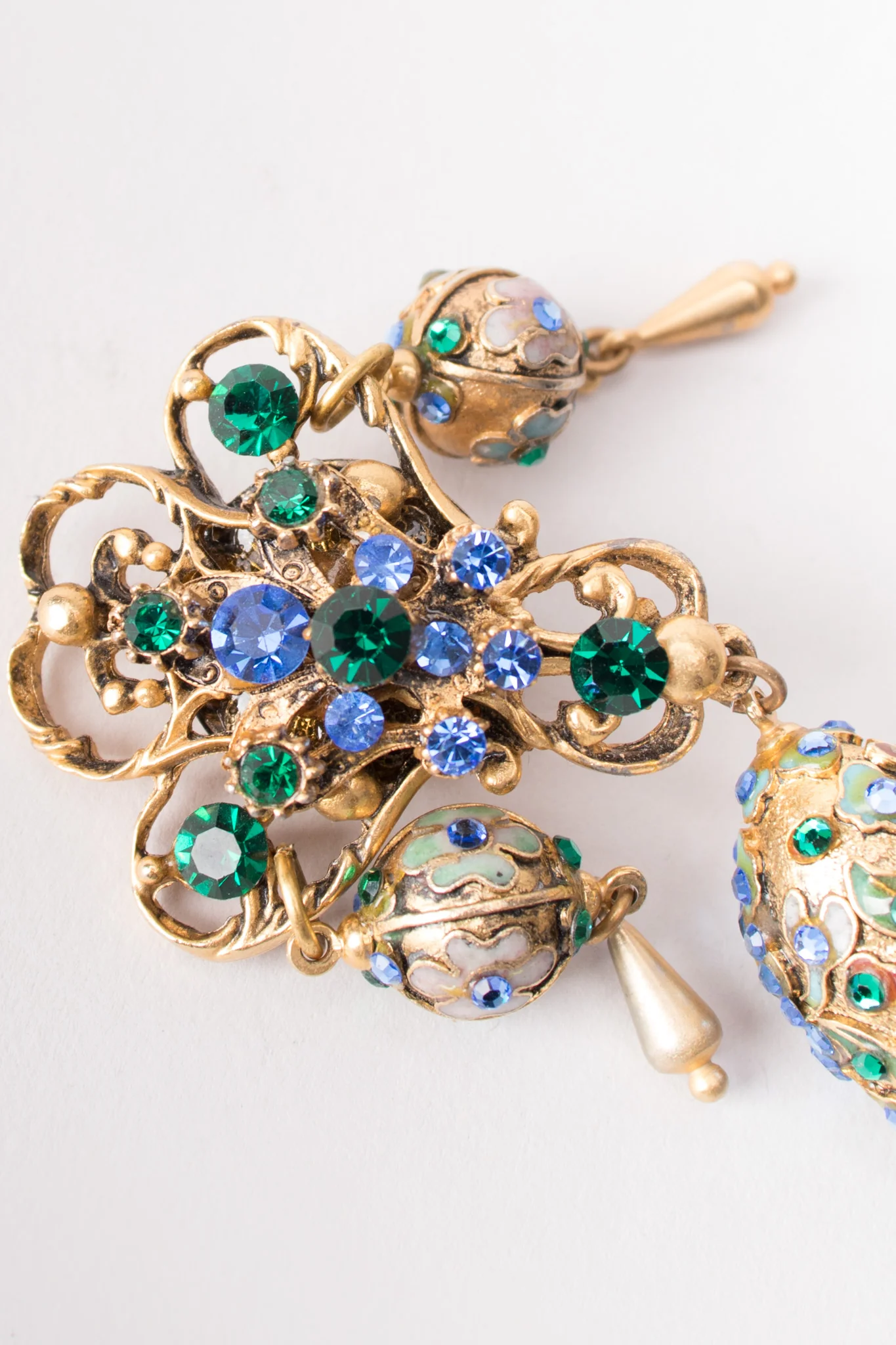 Cloisonne Egg Drop Earrings - Image 8