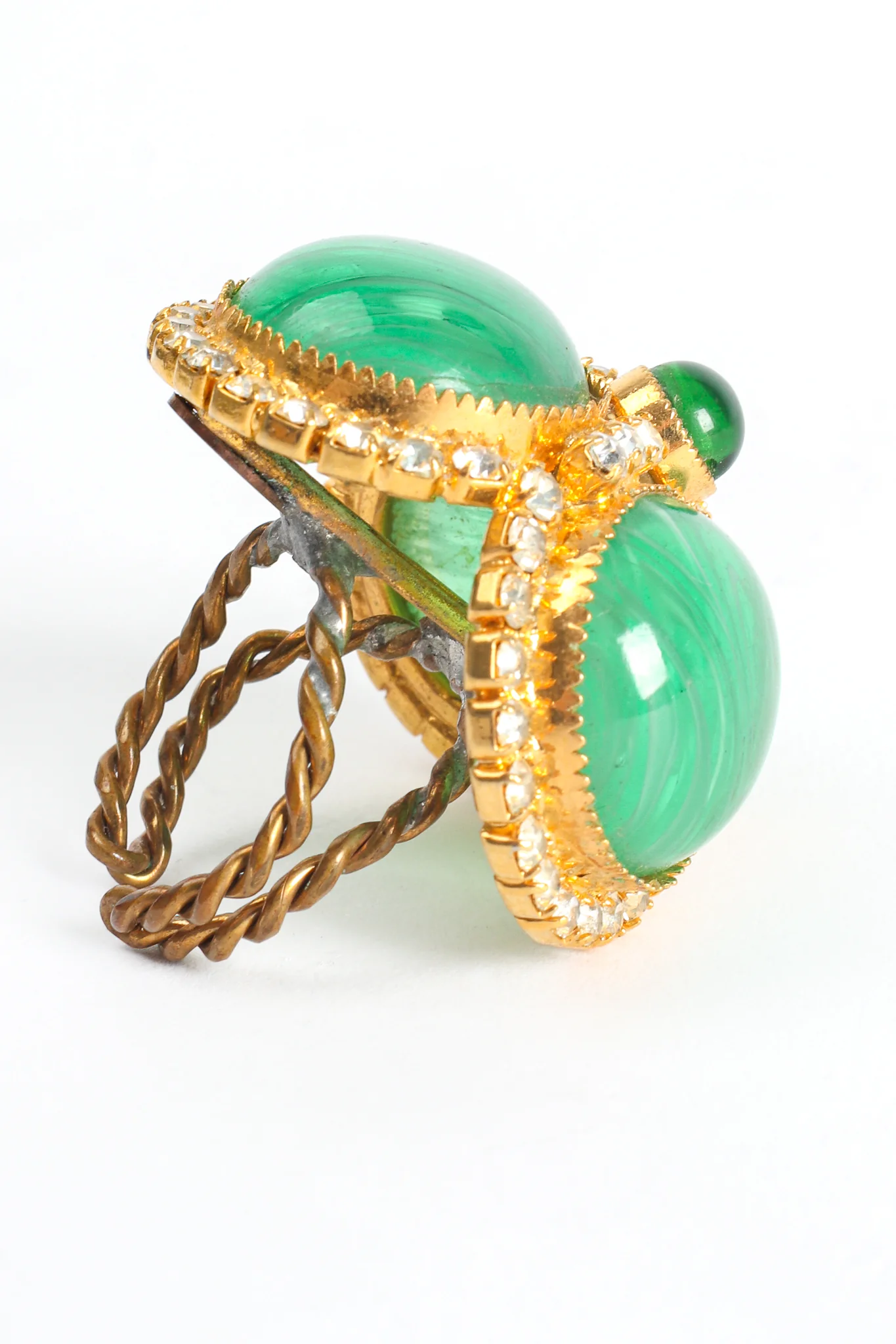 Clover Cluster Cabochon Cocktail Ring - Image 4