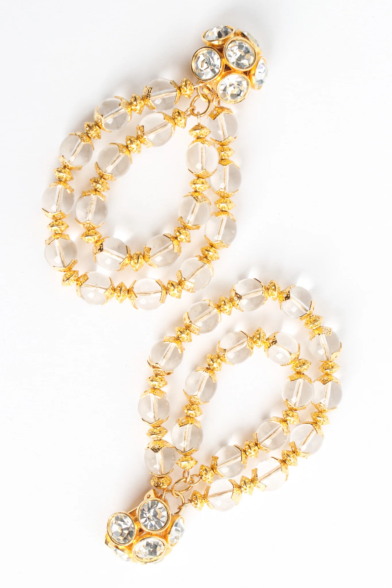 Cluster Rhinestone Glass Earrings