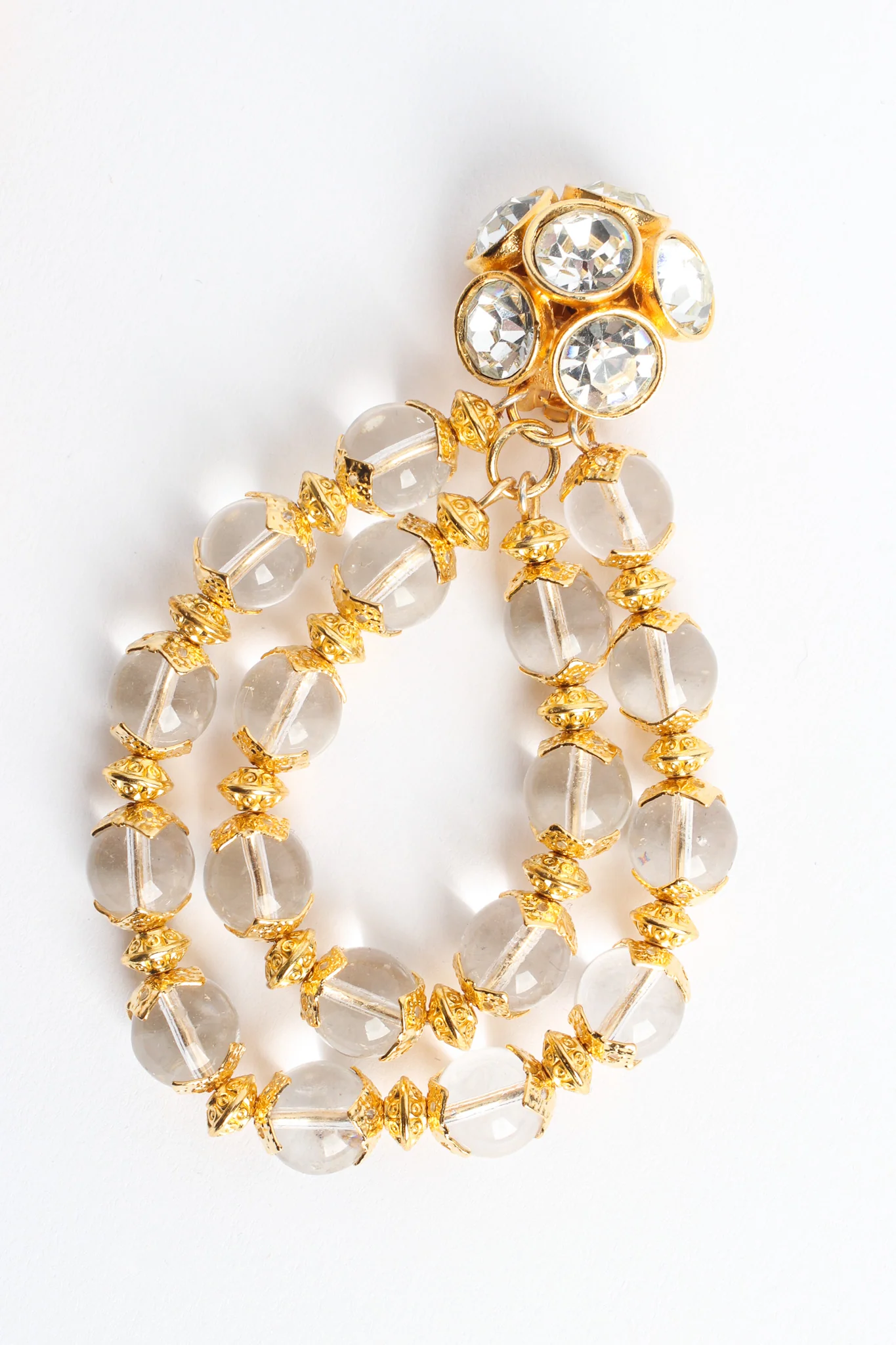 Cluster Rhinestone Glass Earrings - Image 6