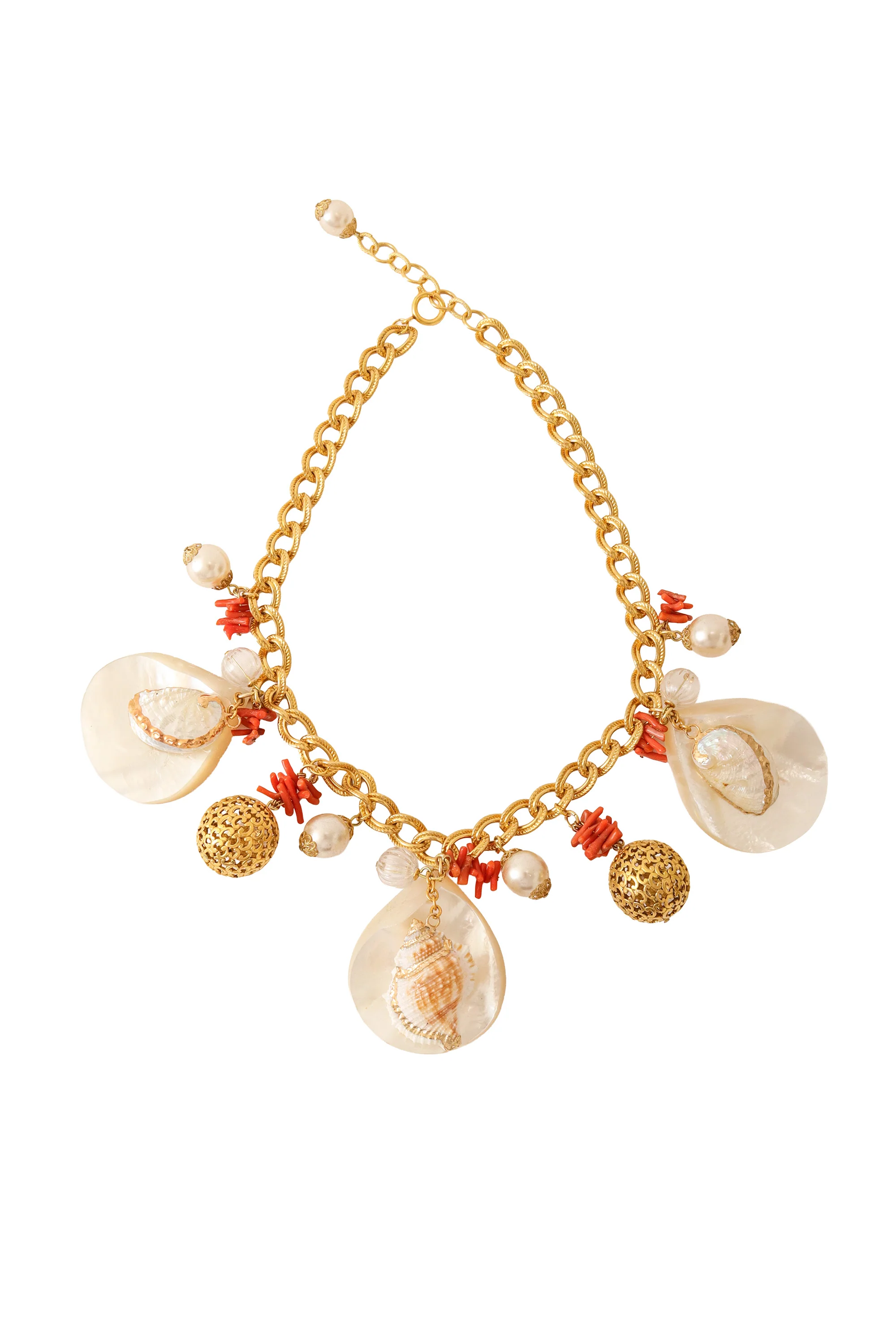 Coastal Coral Charm Necklace