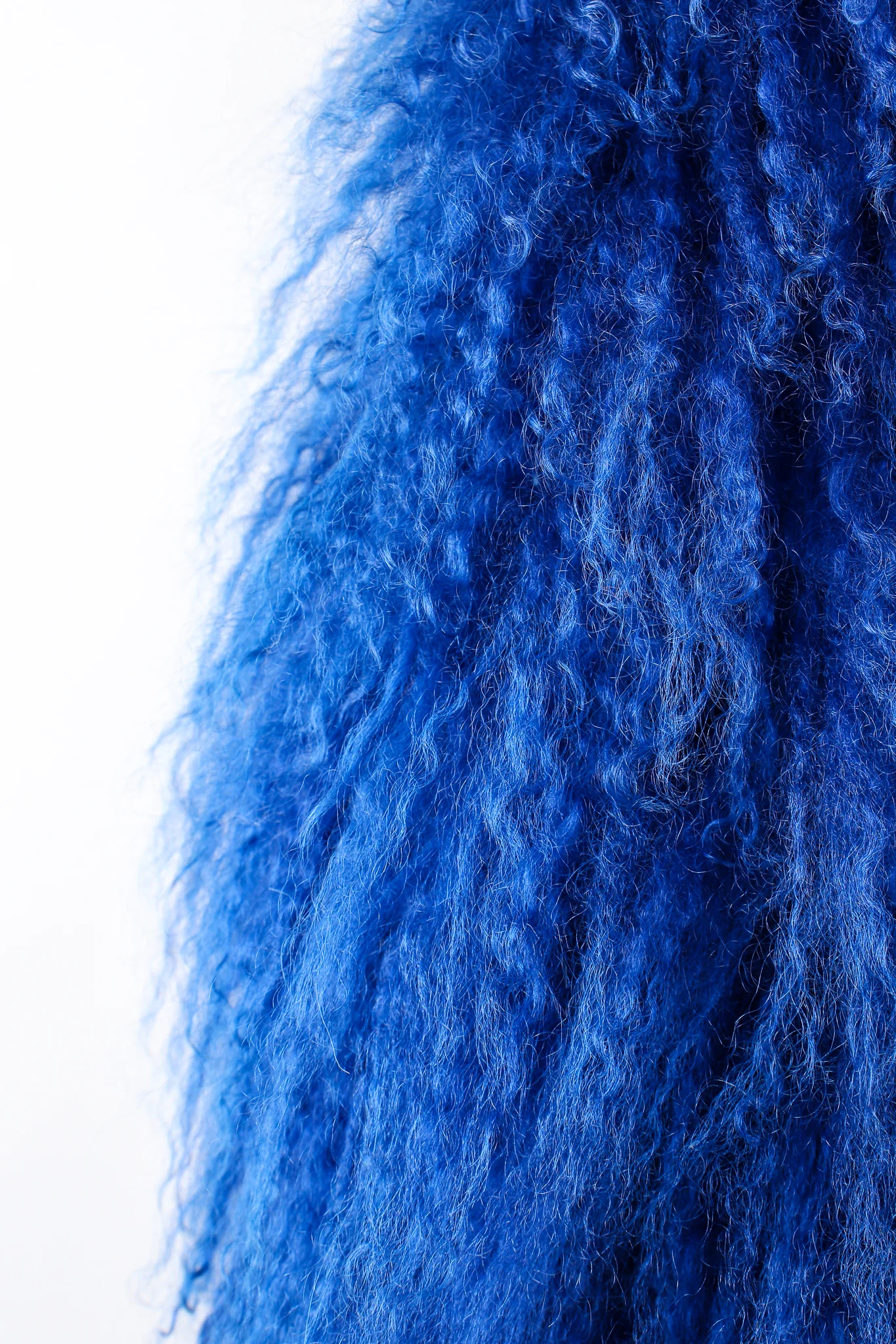 Cobalt Mongolian Fur Swing Coat - Image 10
