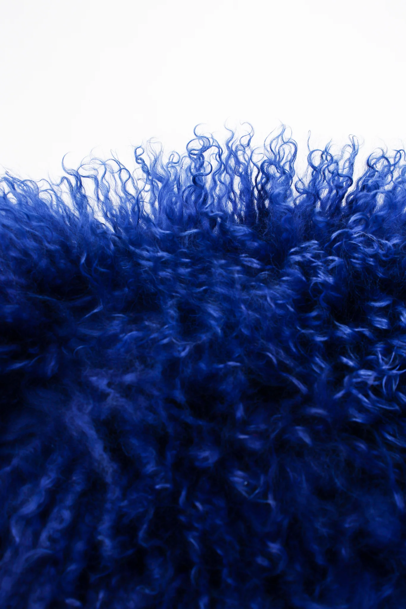 Cobalt Mongolian Fur Swing Coat - Image 11
